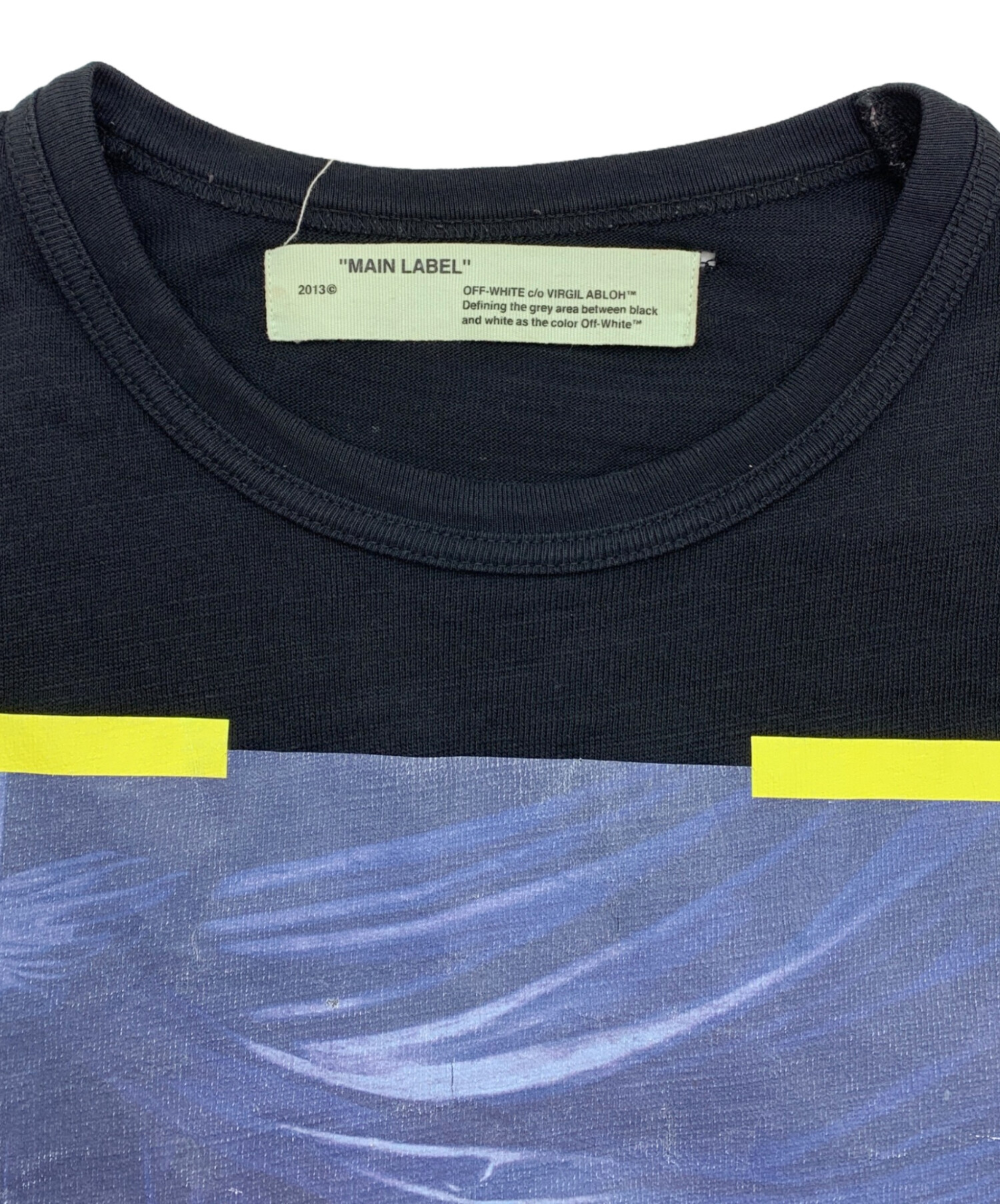中古・古着通販】OFFWHITE (オフホワイト) 長袖カットソー ブラック