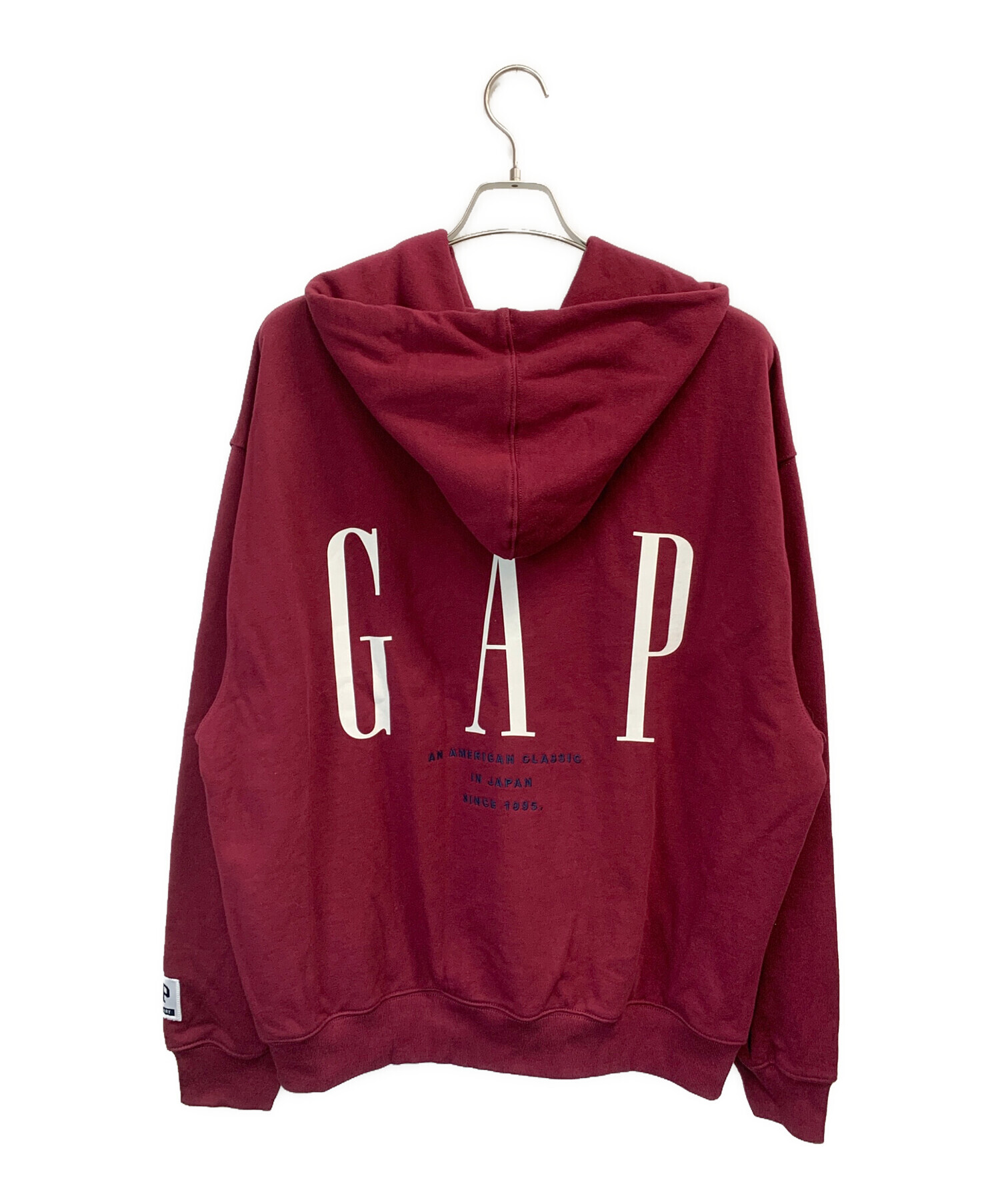 GAP フルジップパーカー リメイク Y2K 古着 赤 XSサイズ 中古・古着通販】GAP (ギャップ) ジップパーカー ワインレッド サイズ