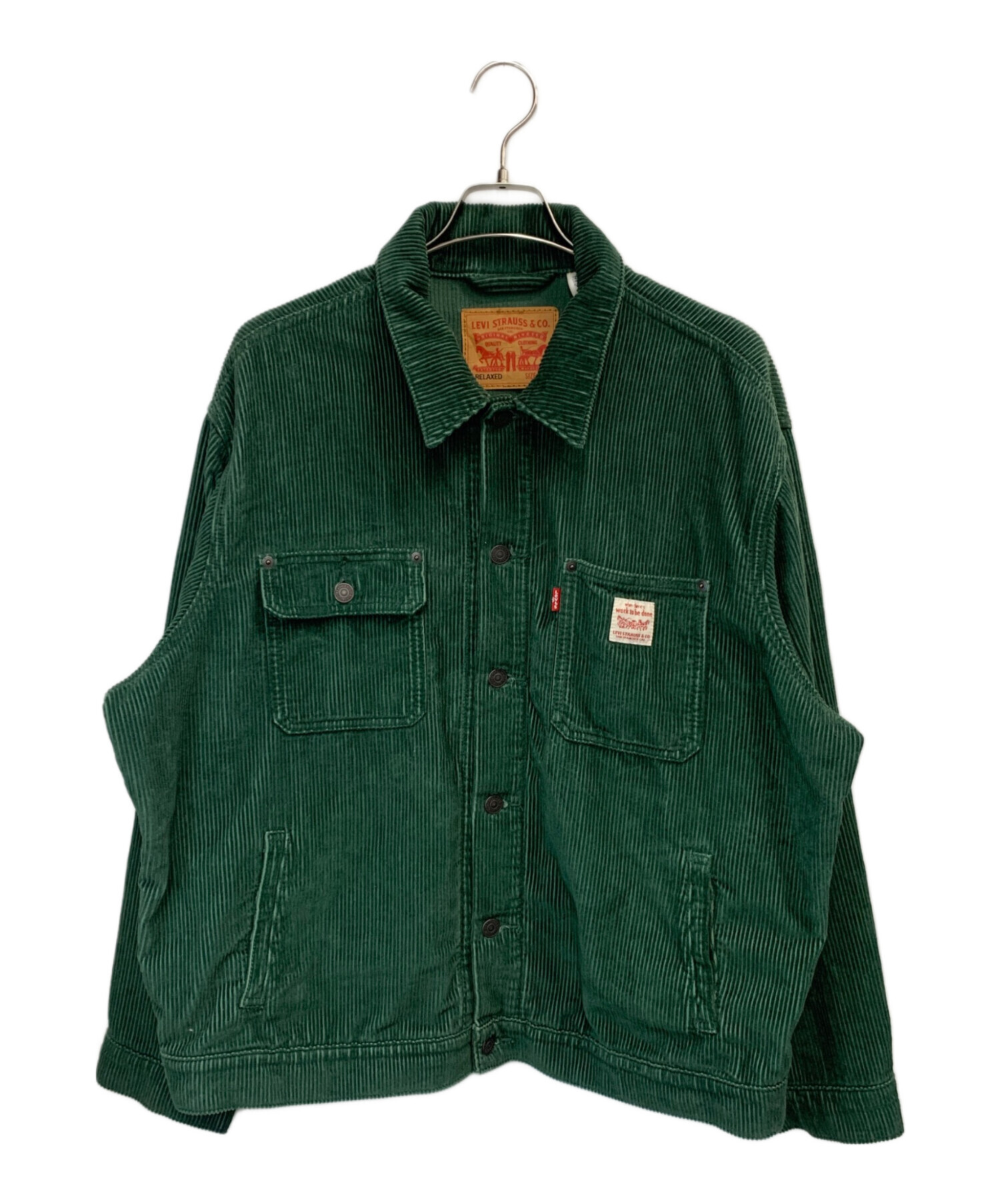 リーバイス USA製 コーデュロイジャケット ダークグリーン 中古・古着通販】LEVI'S (リーバイス) コーデュロイジャケット