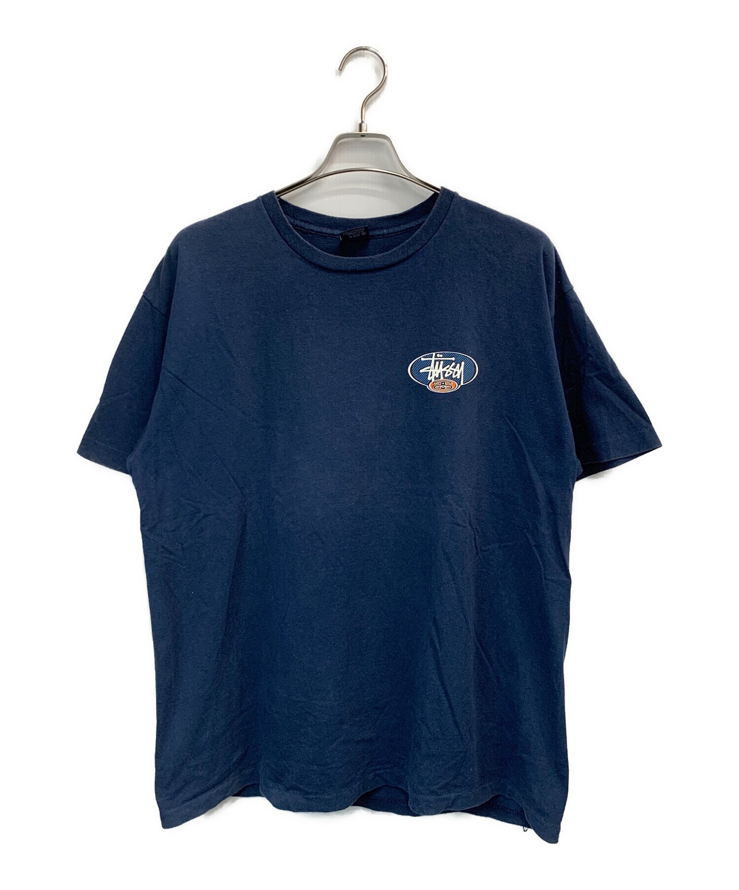00s Old stussy プリント　青　半袖　tシャツ　カットソー　メンズ 中古・古着通販】stussy (ステューシー) 半袖カットソー ネイビー