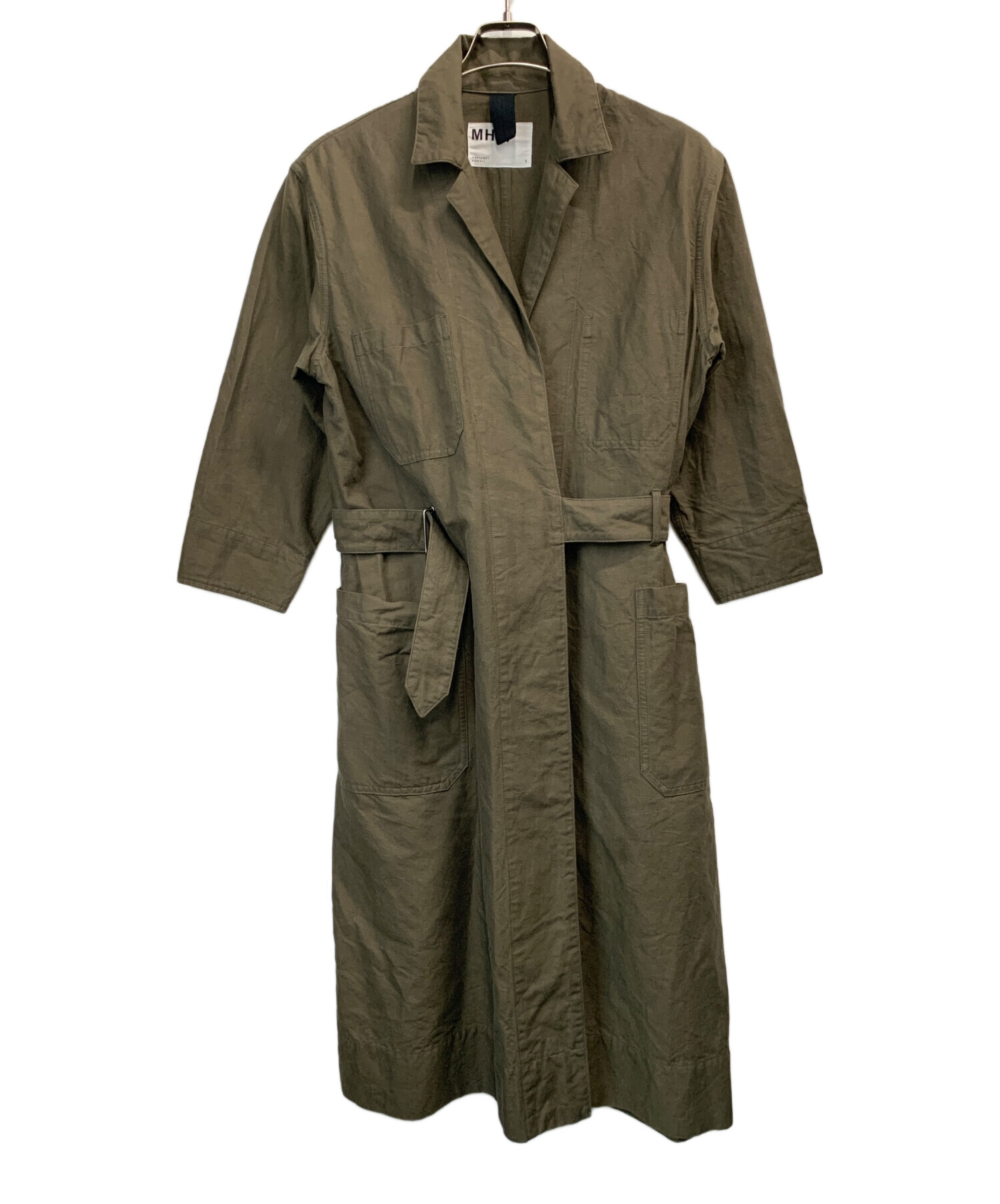MHL. エムエイチエル ブラウス M カーキ 【古着】【中古】【送料無料】 中古・古着通販】MHL (エムエイチエル) 長袖シャツ オリーブ サイズ:M