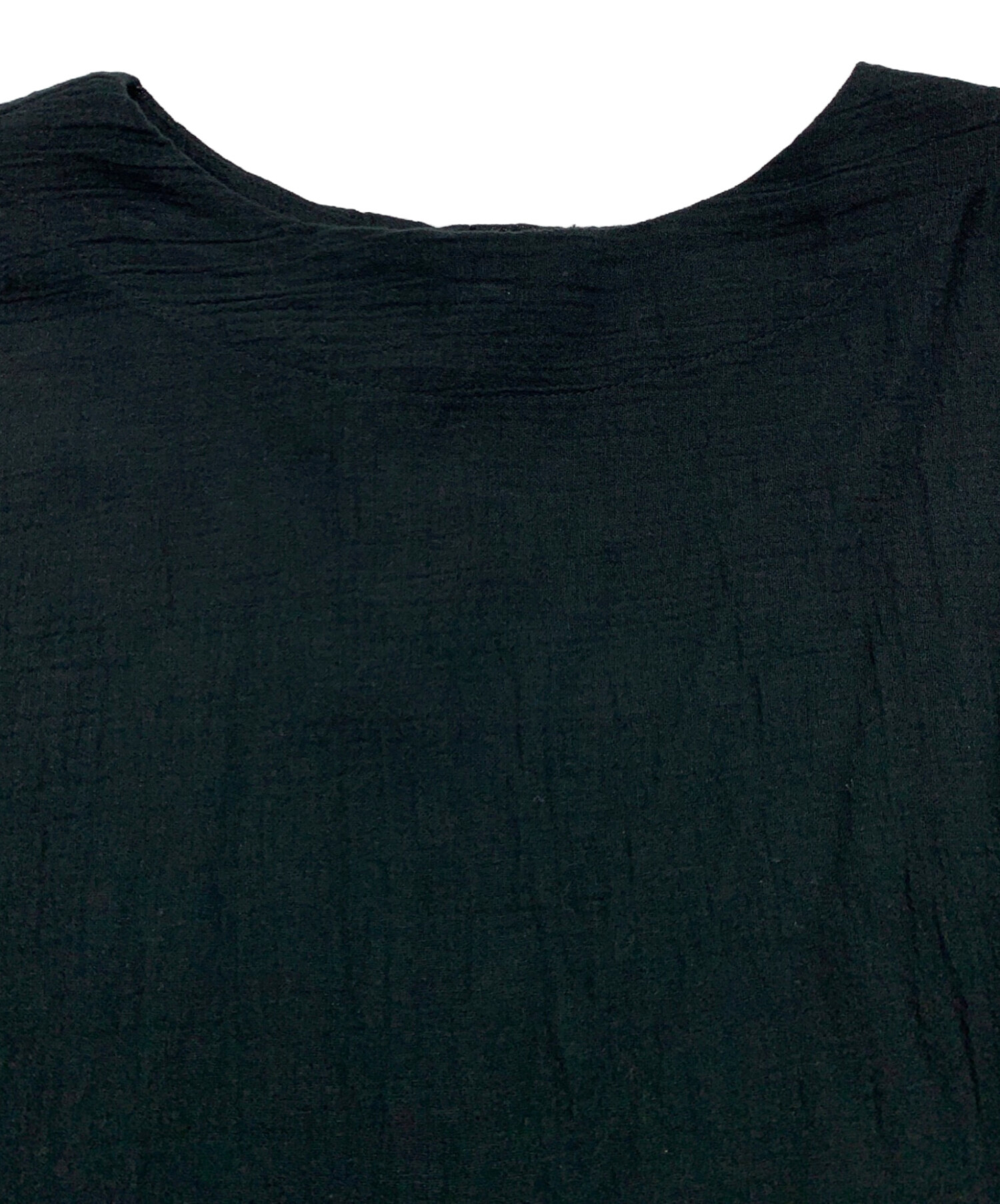 中古・古着通販】KAGURE (カグレ) ガーゼロングチュニック ブラック