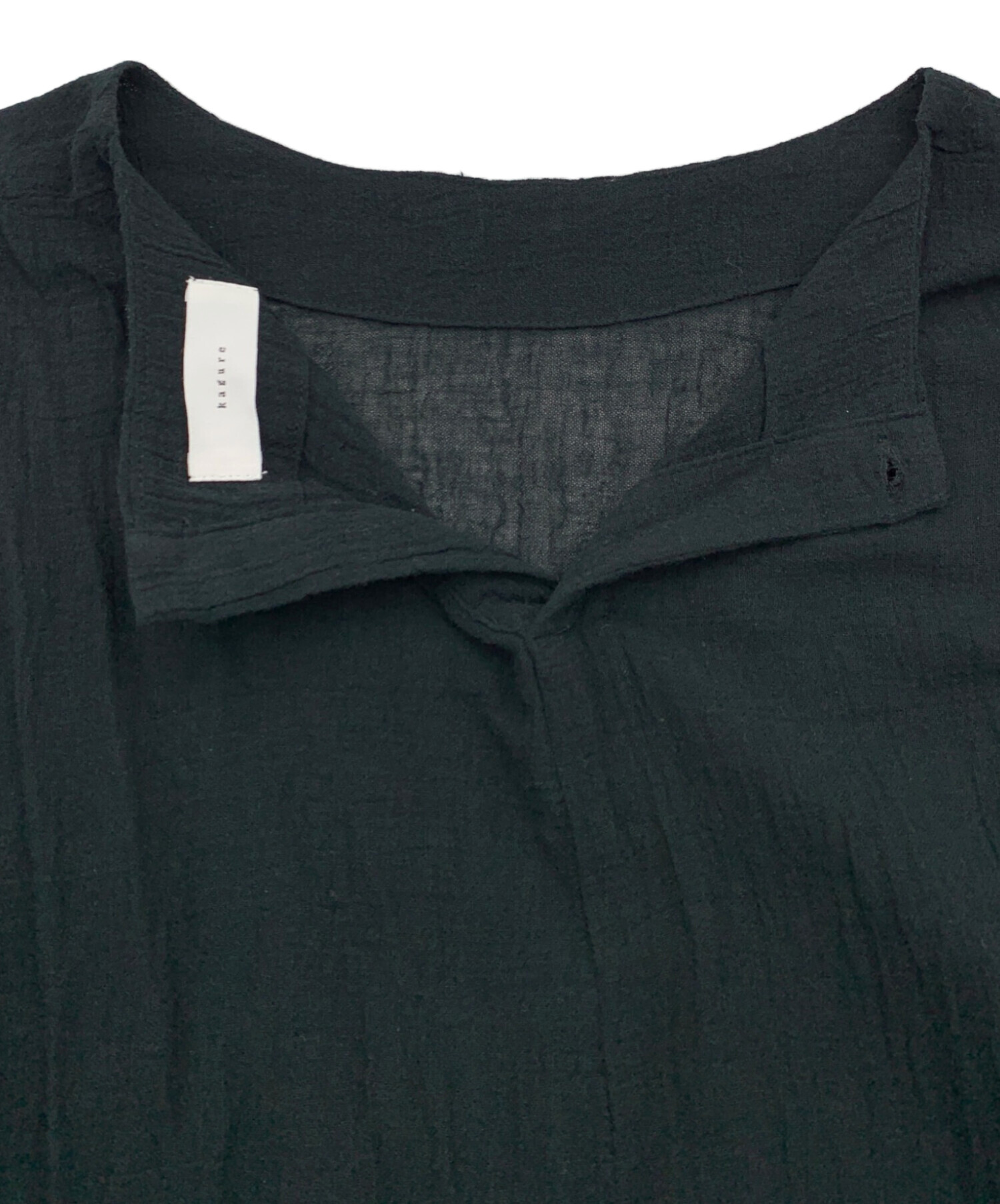 かぐれ　ガーゼロングチュニック　黒　美品　25SS お玉 中古・古着通販】KAGURE (カグレ) ガーゼロングチュニック ブラック
