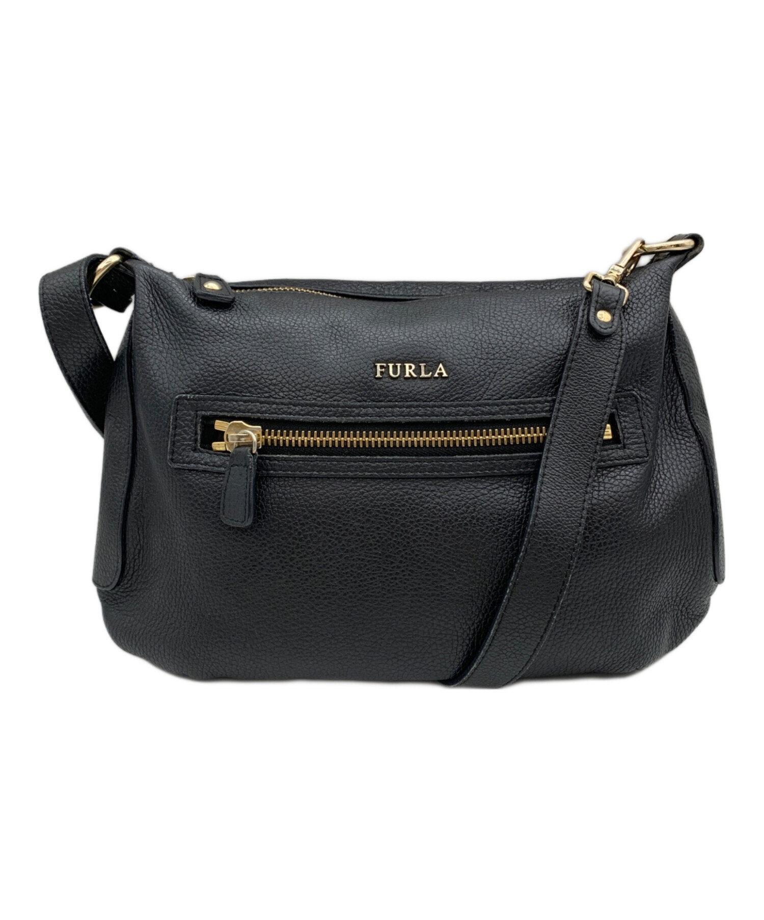 中古・古着通販】FURLA (フルラ) ショルダーバッグ ブラック|ブランド 中古・古着通販】FURLA (フルラ) ショルダーバッグ ブラック|ブランド