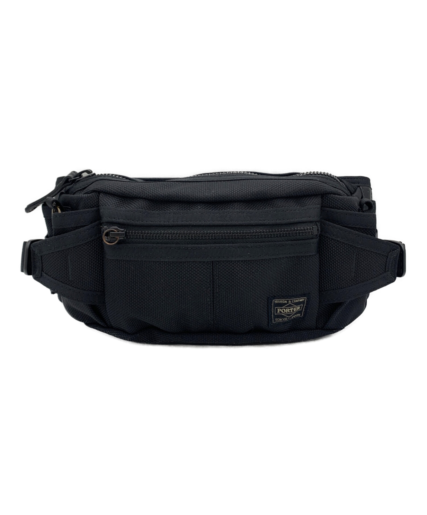 PORTER ボディバッグ ブラック デニム　中古美品 中古・古着通販】PORTER (ポーター) ボディーバッグ ブラック
