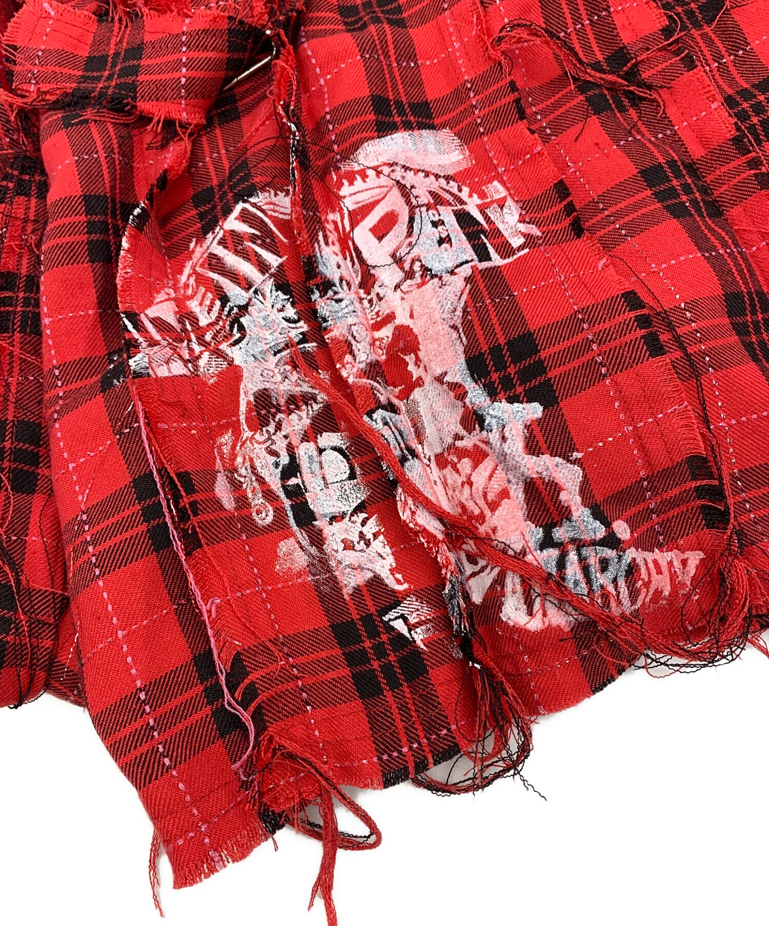 中古・古着通販】h.ANARCHY (エイチアナーキ) ミニスカート レッド