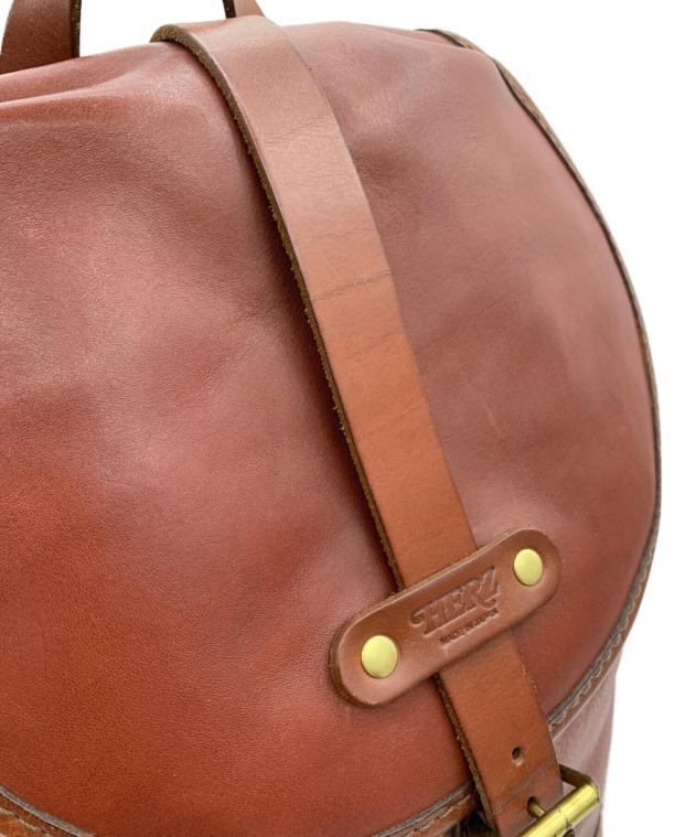 中古・古着通販】Herz (ヘルツ) レザーリュック ブラウン×ネイビー