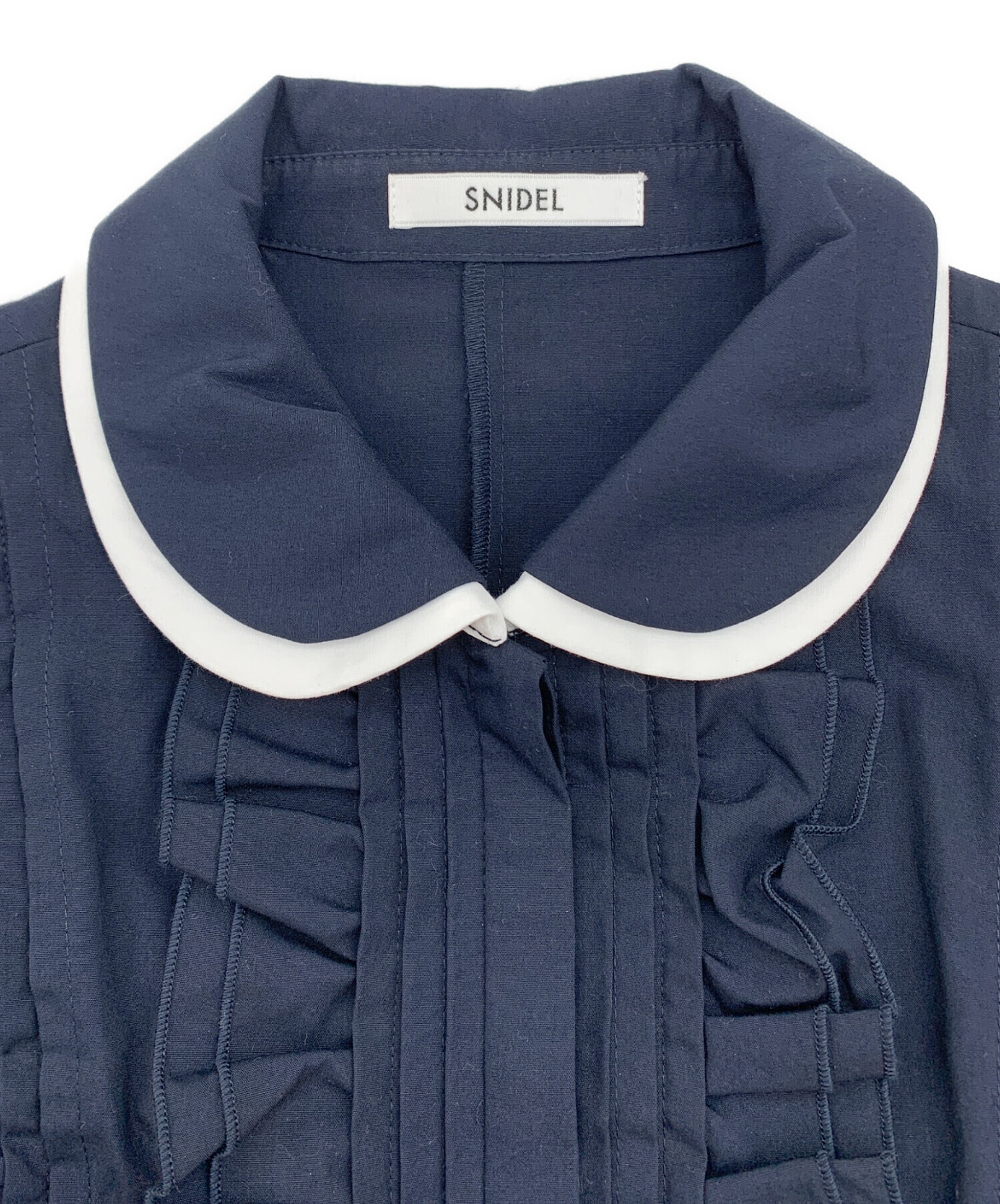 中古・古着通販】Snidel (スナイデル) ノースリクロップドフリルシャツ
