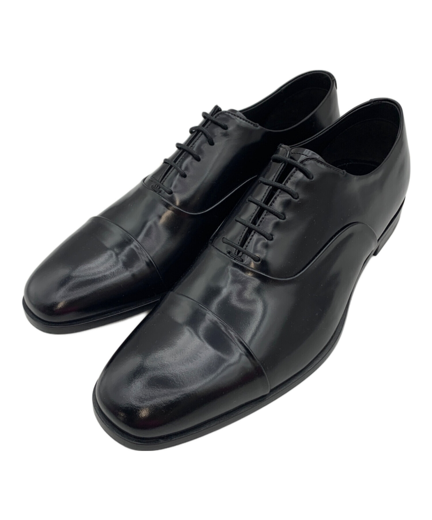 PRADA ストレートチップレザーシューズ 新品未使用 サイズ5 1/2 中古・古着通販】PRADA (プラダ) ストレートチップシューズ ブラック