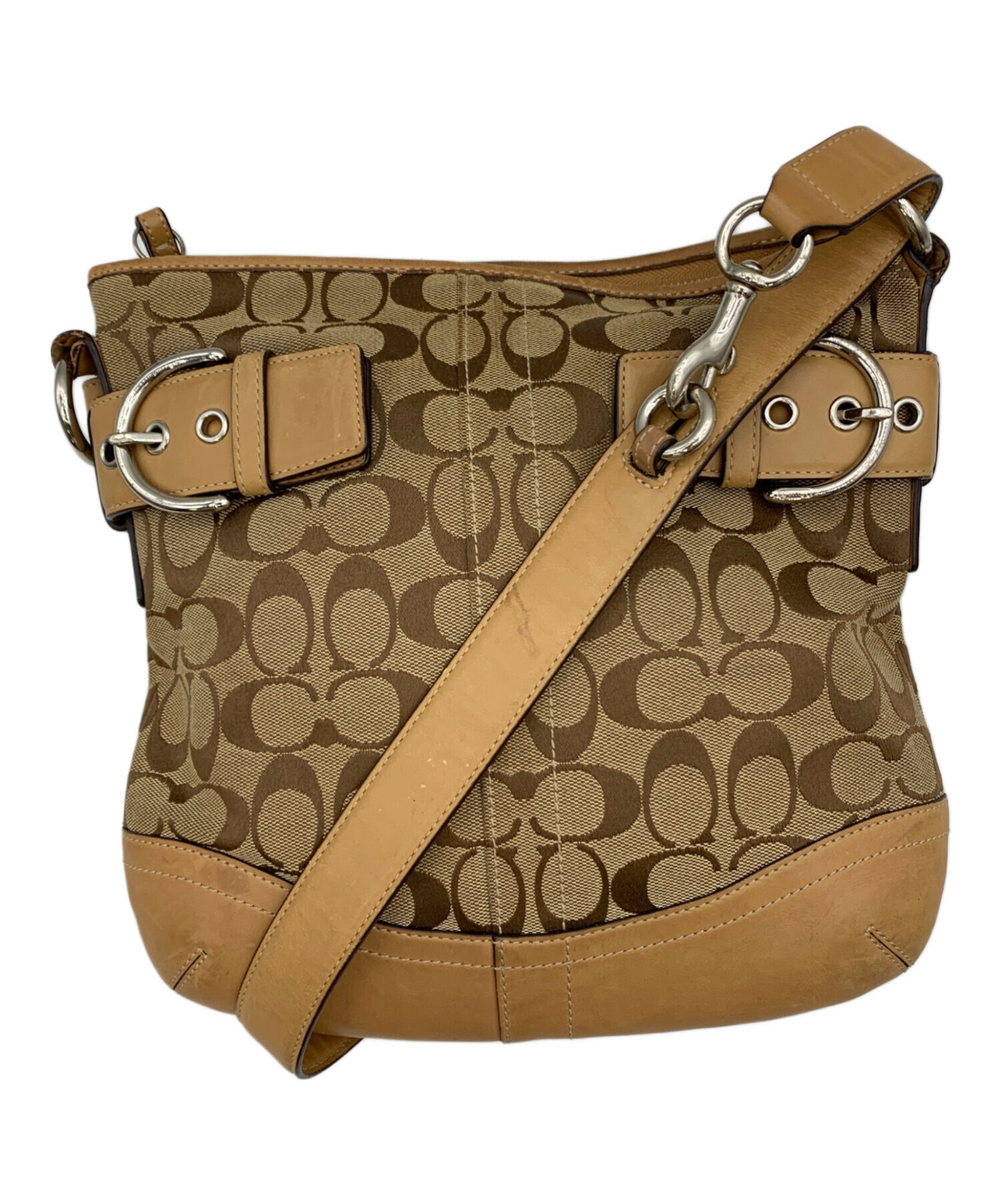 【美品】COACH ショルダーバッグ ブラウン 中古・古着通販】COACH (コーチ) ショルダーバッグ ブラウン｜ブランド