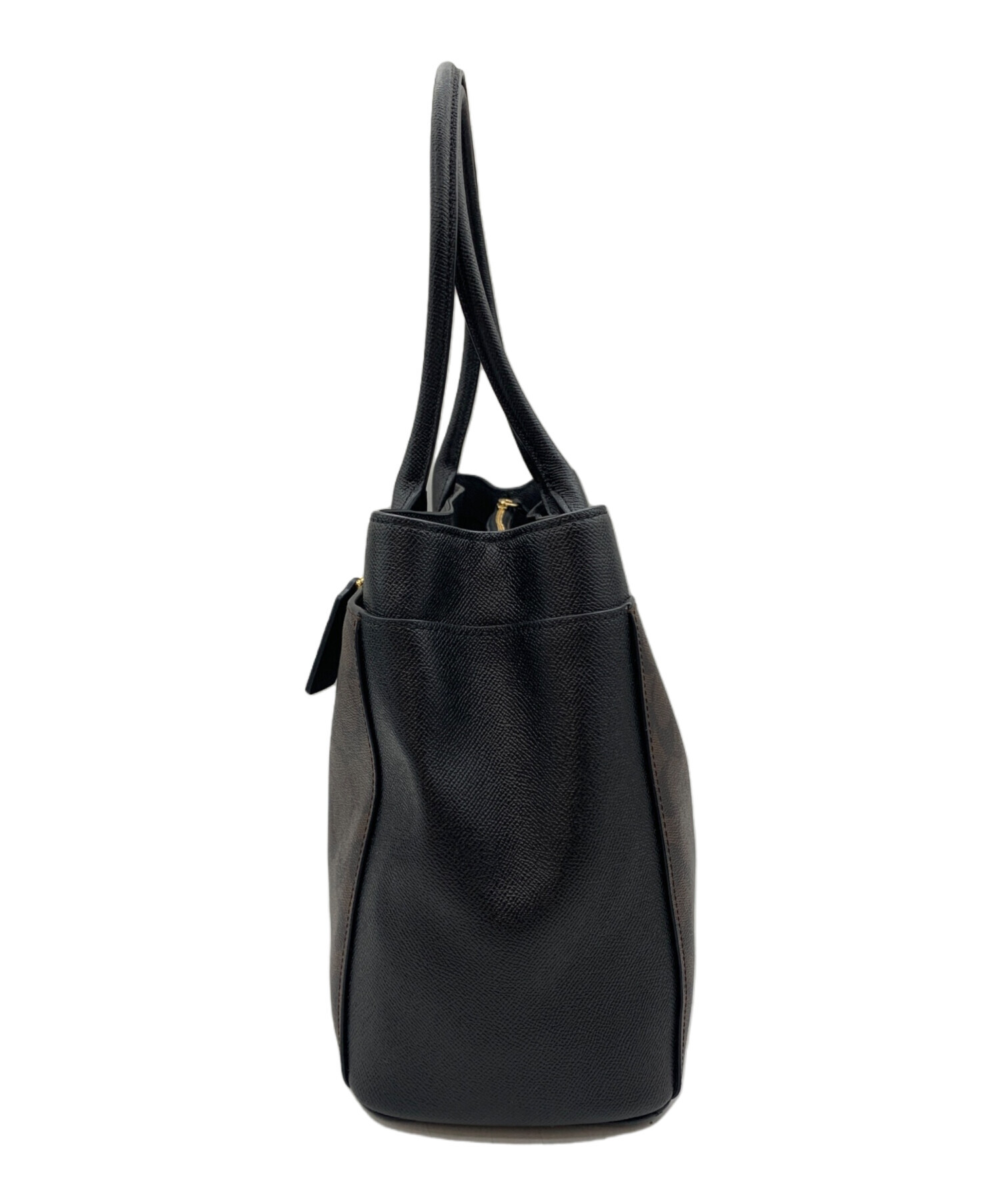 中古・古着通販】COACH (コーチ) ハンドバッグ ブラック×ブラウン