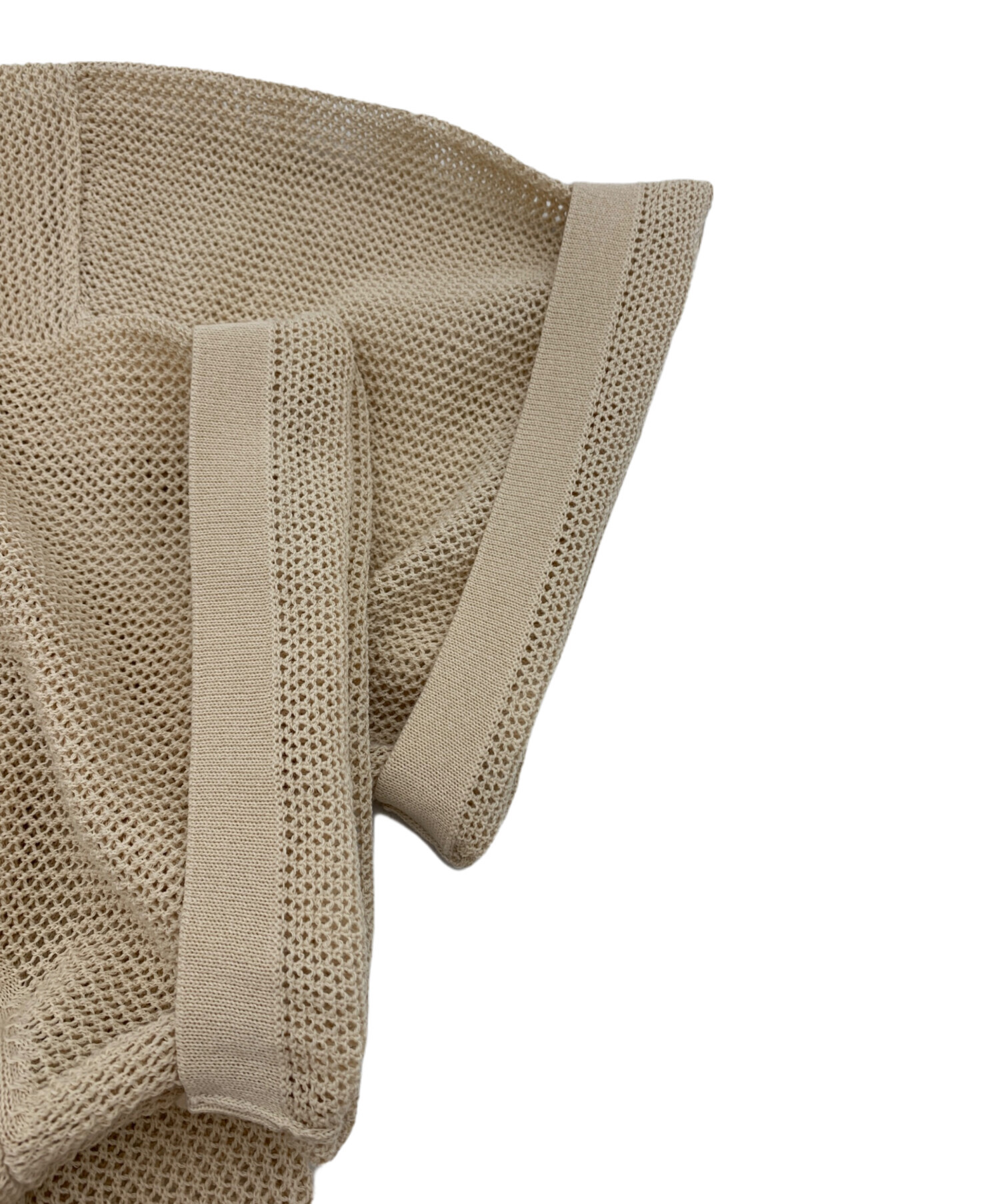 中古・古着通販】NKNIT (ンニット) hand pattern mesh KNIT ベージュ