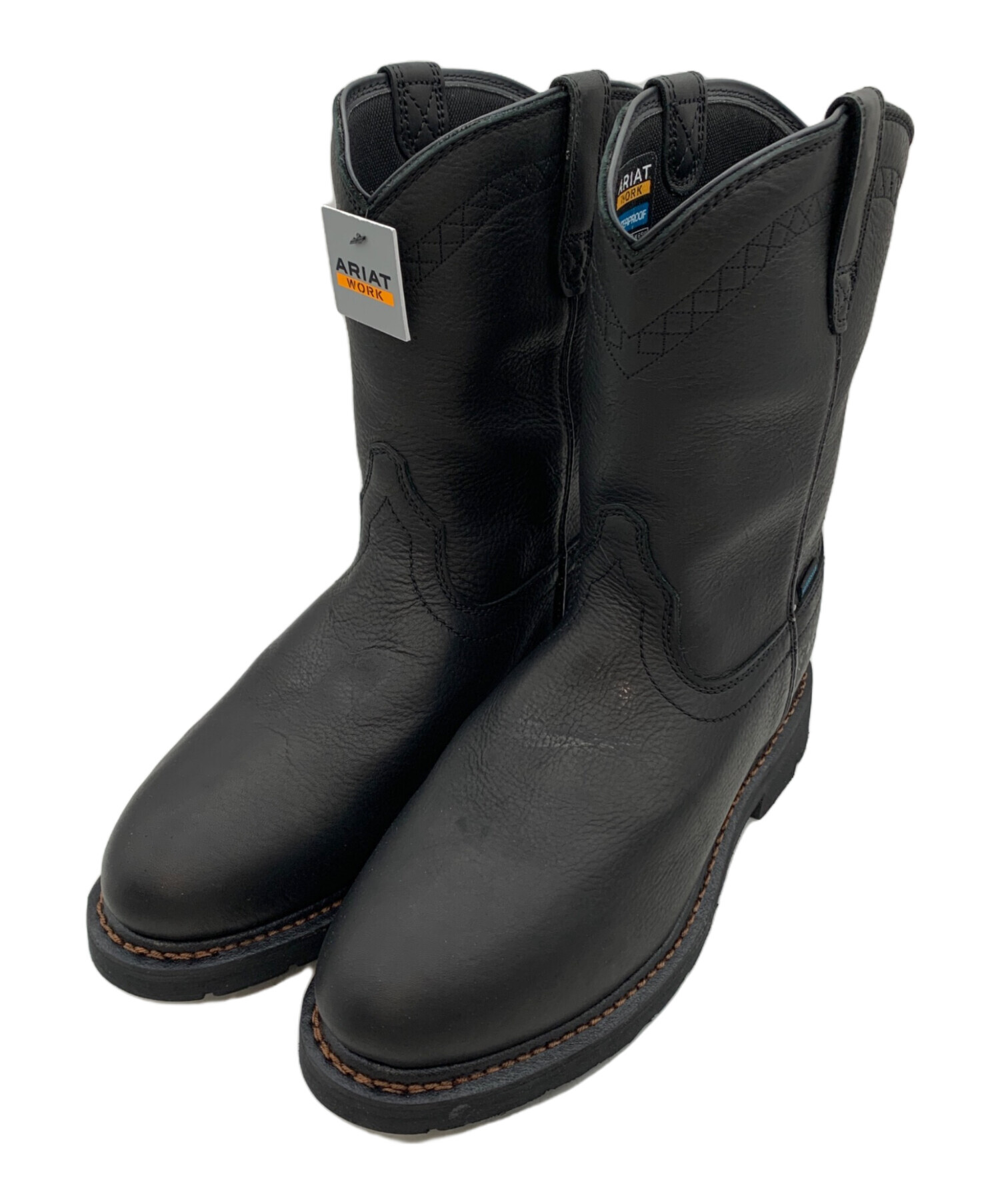 ARIAT WORK ブラックレザーブーツ US10 中古 中古・古着通販】ARIAT (アリアット) ワークブーツ ブラック サイズ:US