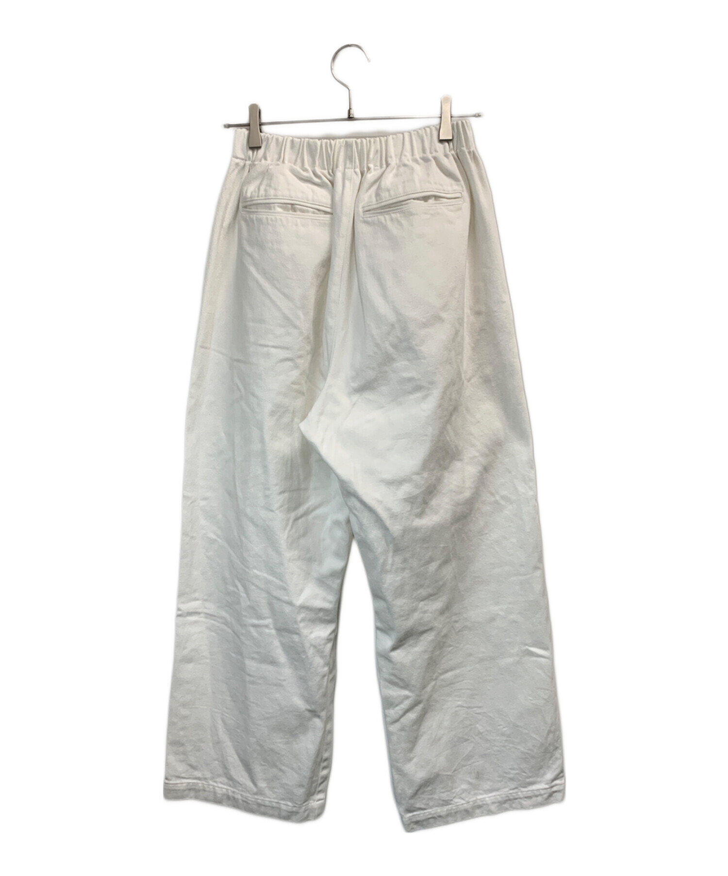 中古・古着通販】かぐれ (カグレ) ホワイトデニムワイドパンツ