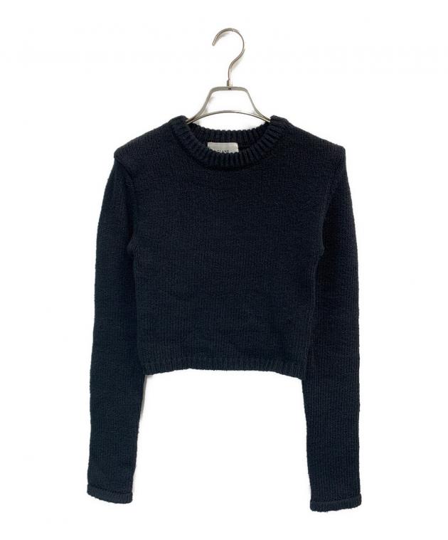 中古・古着通販】CLANE (クラネ) COTTON SHORT KNIT TOPS ブラック