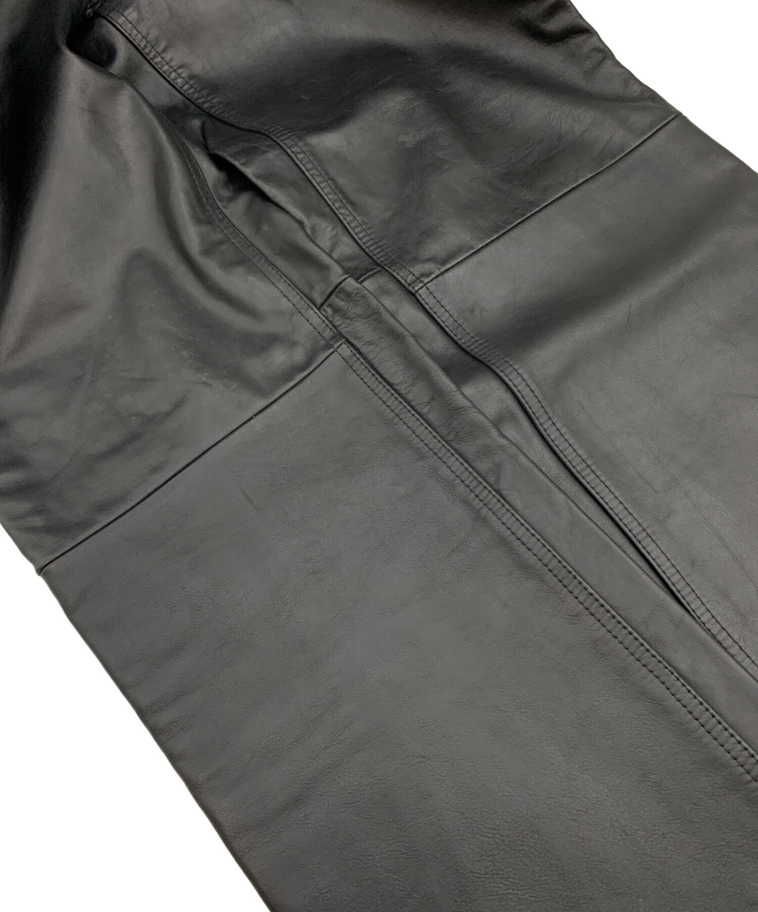 中古・古着通販】GAP (ギャップ) レザーパンツ ブラック サイズ:W33