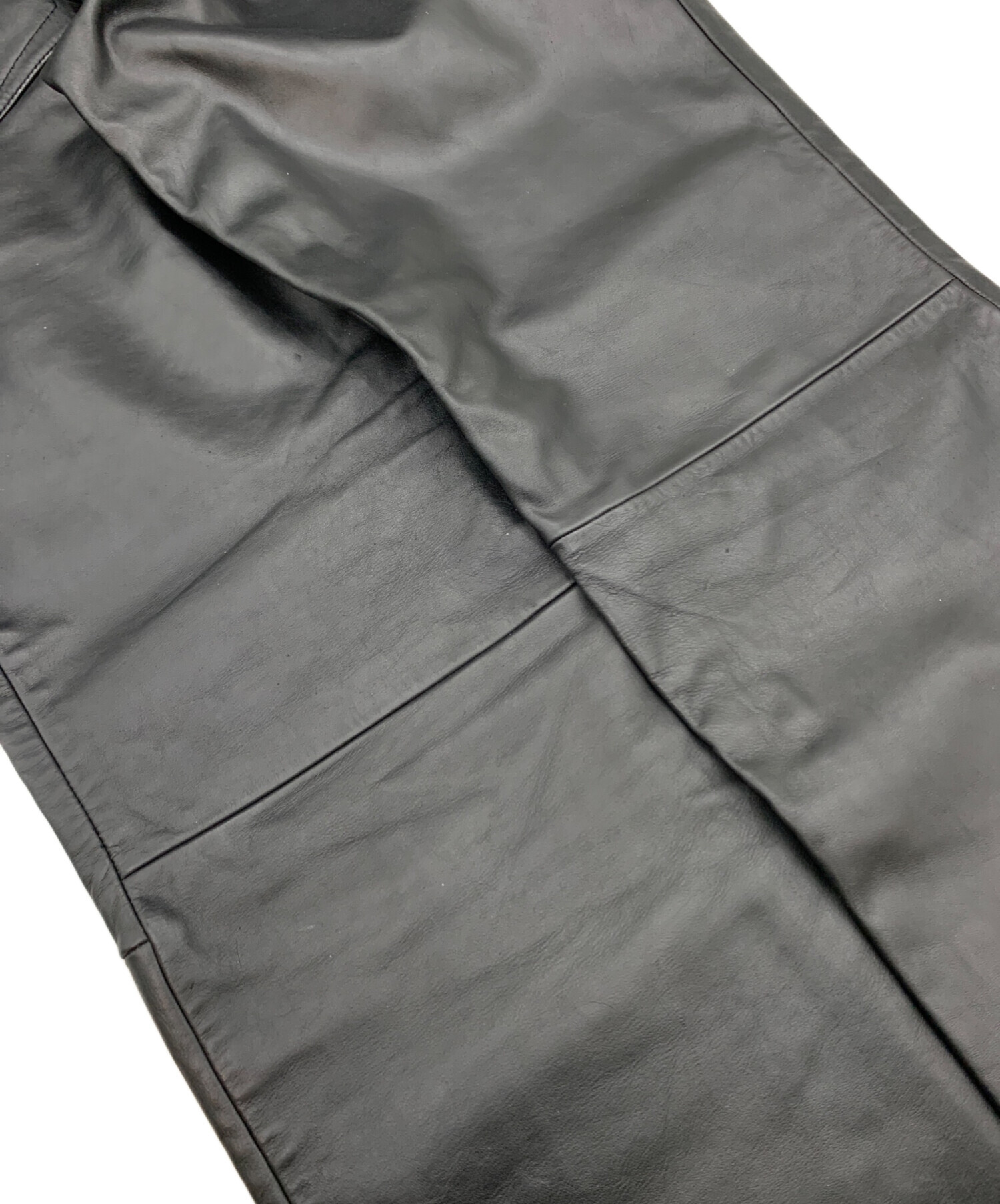 中古・古着通販】GAP (ギャップ) レザーパンツ ブラック サイズ:W33