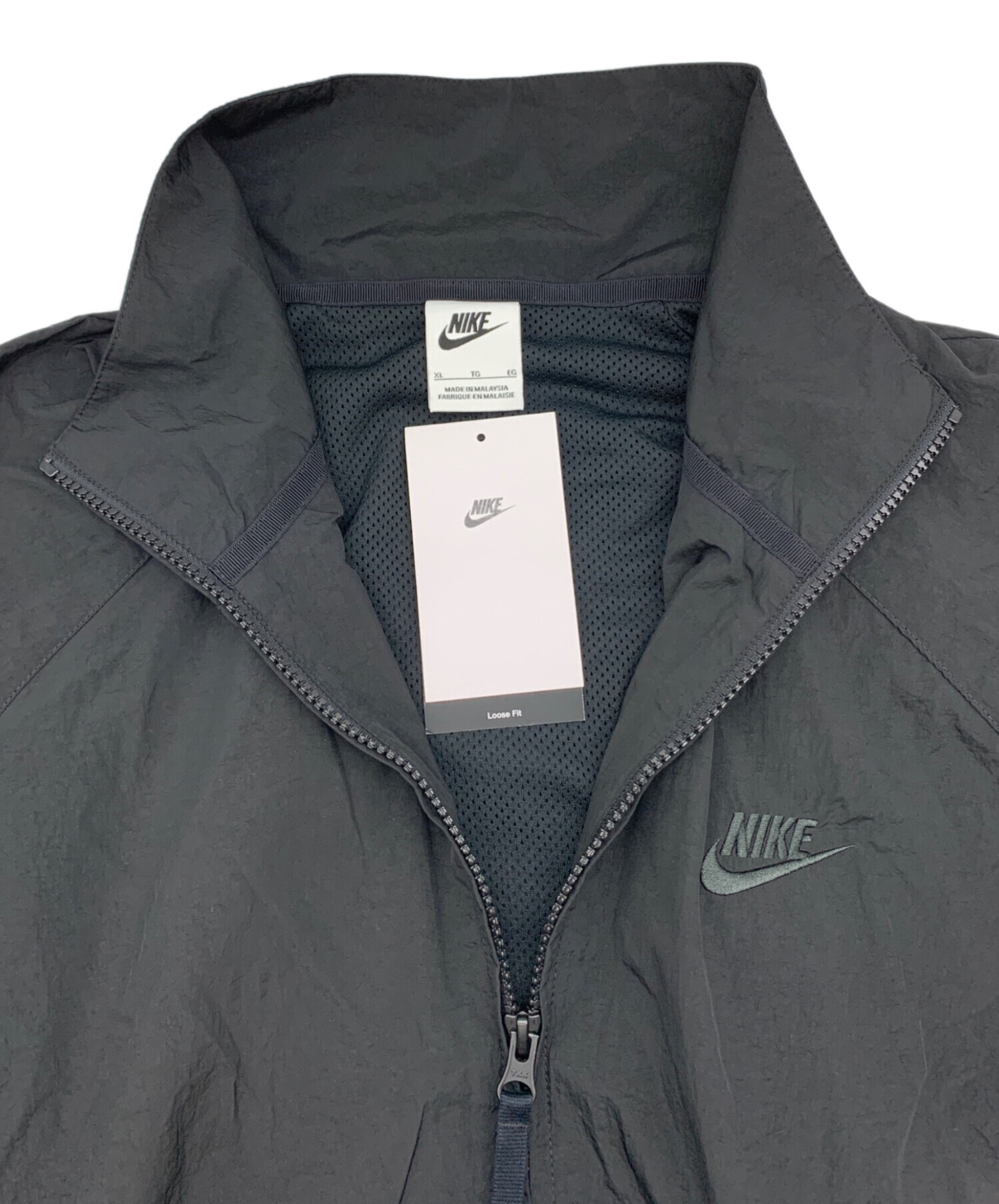 中古・古着通販】NIKE (ナイキ) ウーブンジャケット ブラック×ホワイト 