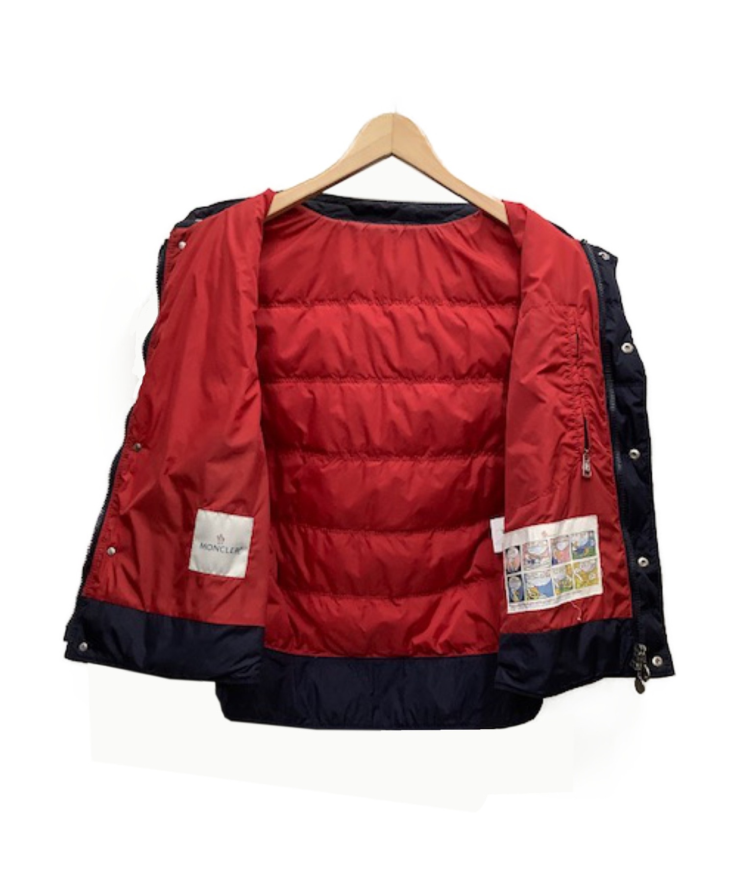 中古・古着通販】MONCLER (モンクレール) ダウンベスト ネイビー 