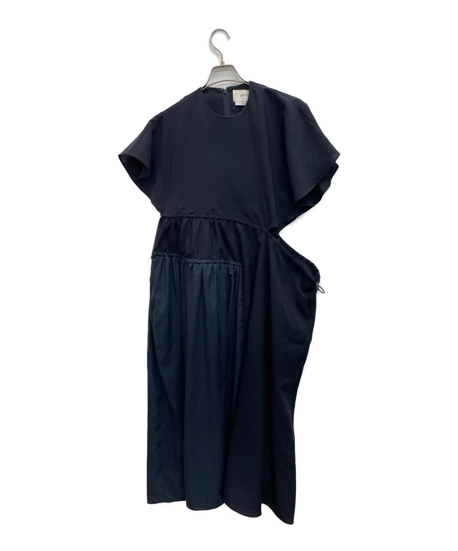 中古・古着通販】avie (アビィ) ワンピース ネイビー サイズ:38 中古・古着通販】avie (アビィ) ワンピース ネイビー サイズ:38