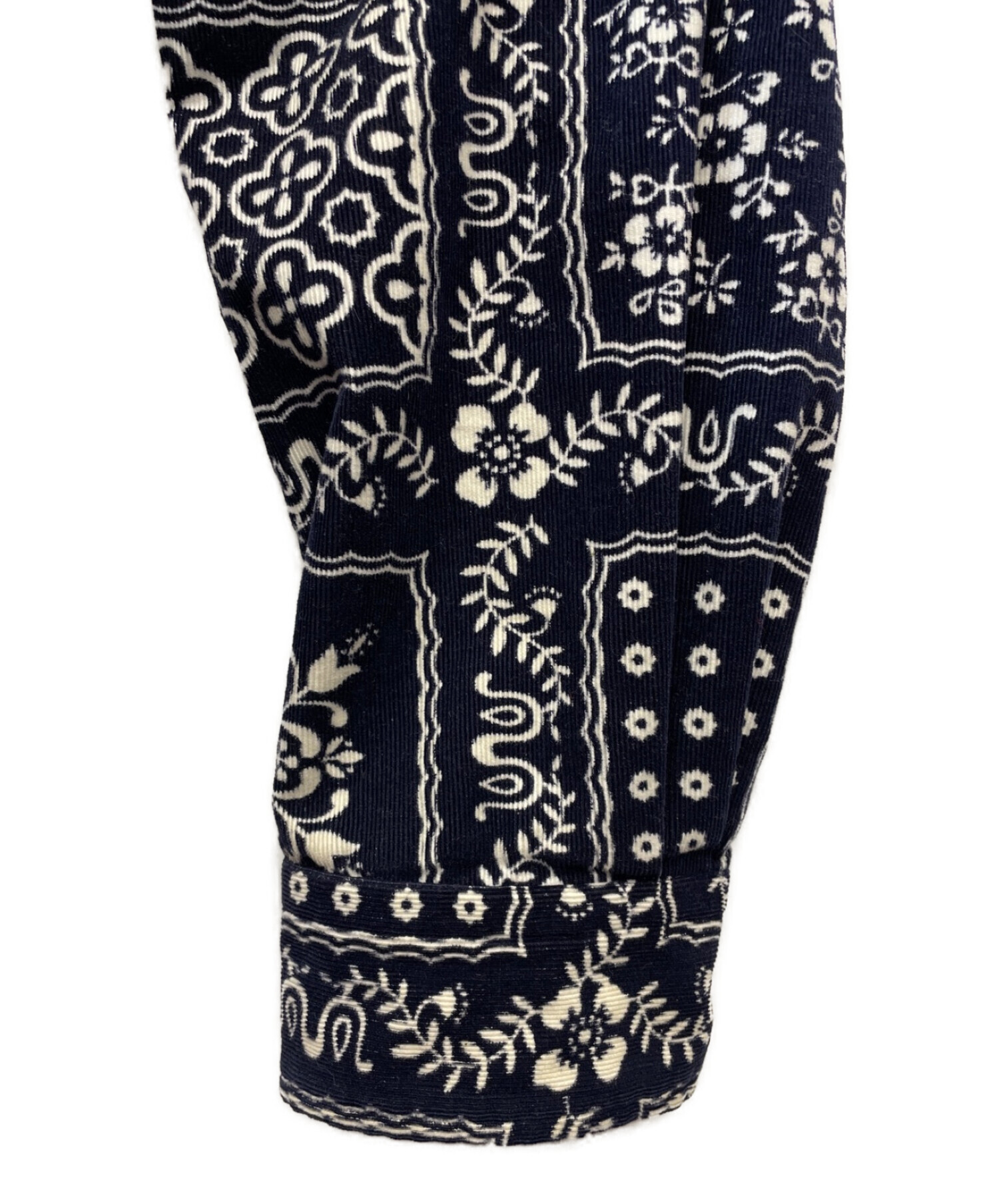 サカイ×レインスプーナー ファブリック切替フラワー柄ミリタリー