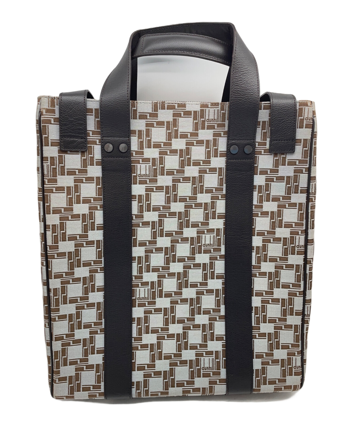 Dunhill ダンヒル ロゴ トートバッグ キャンバス/レザー メンズ [中古