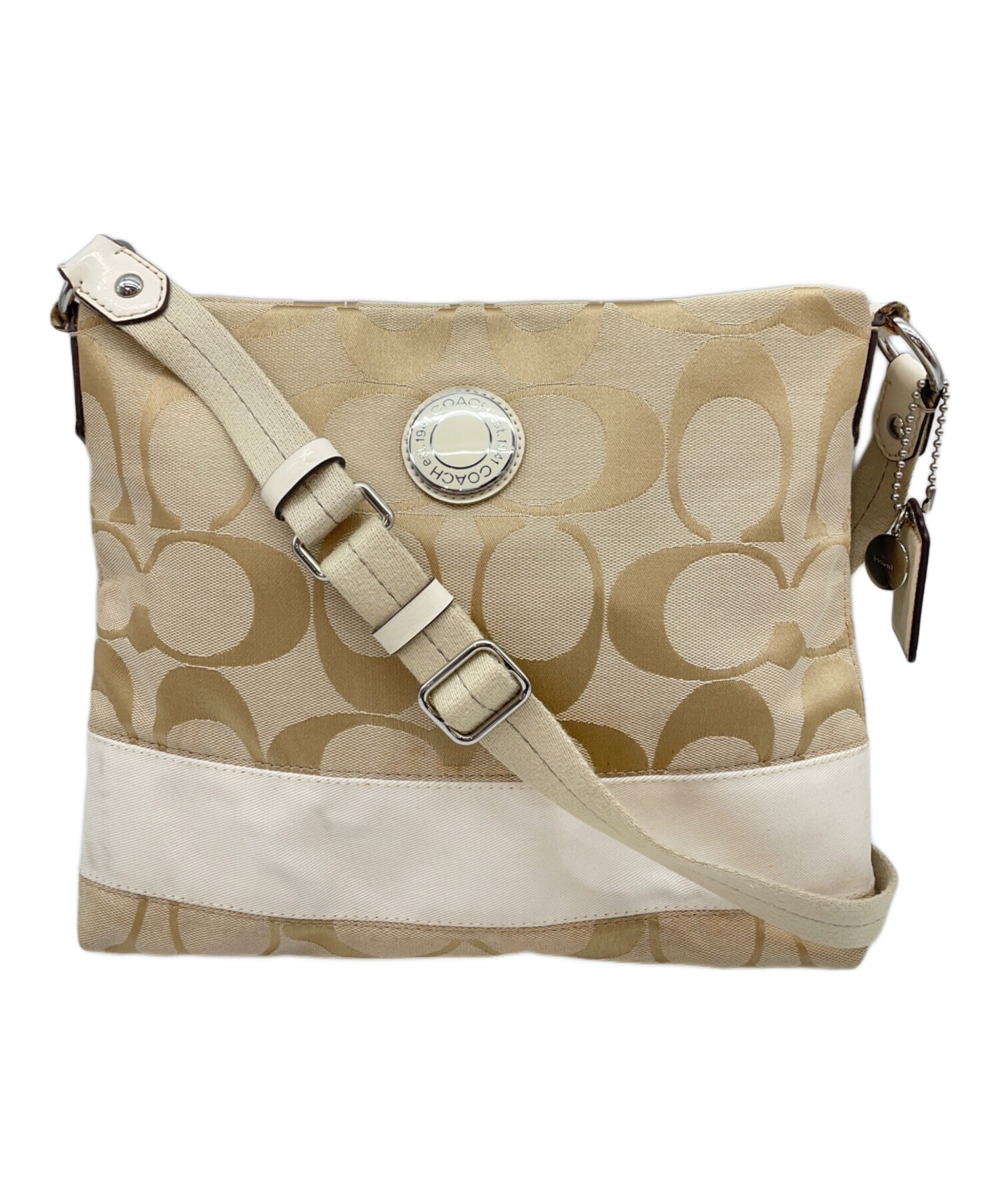 COACH ベージュ ショルダーバッグ