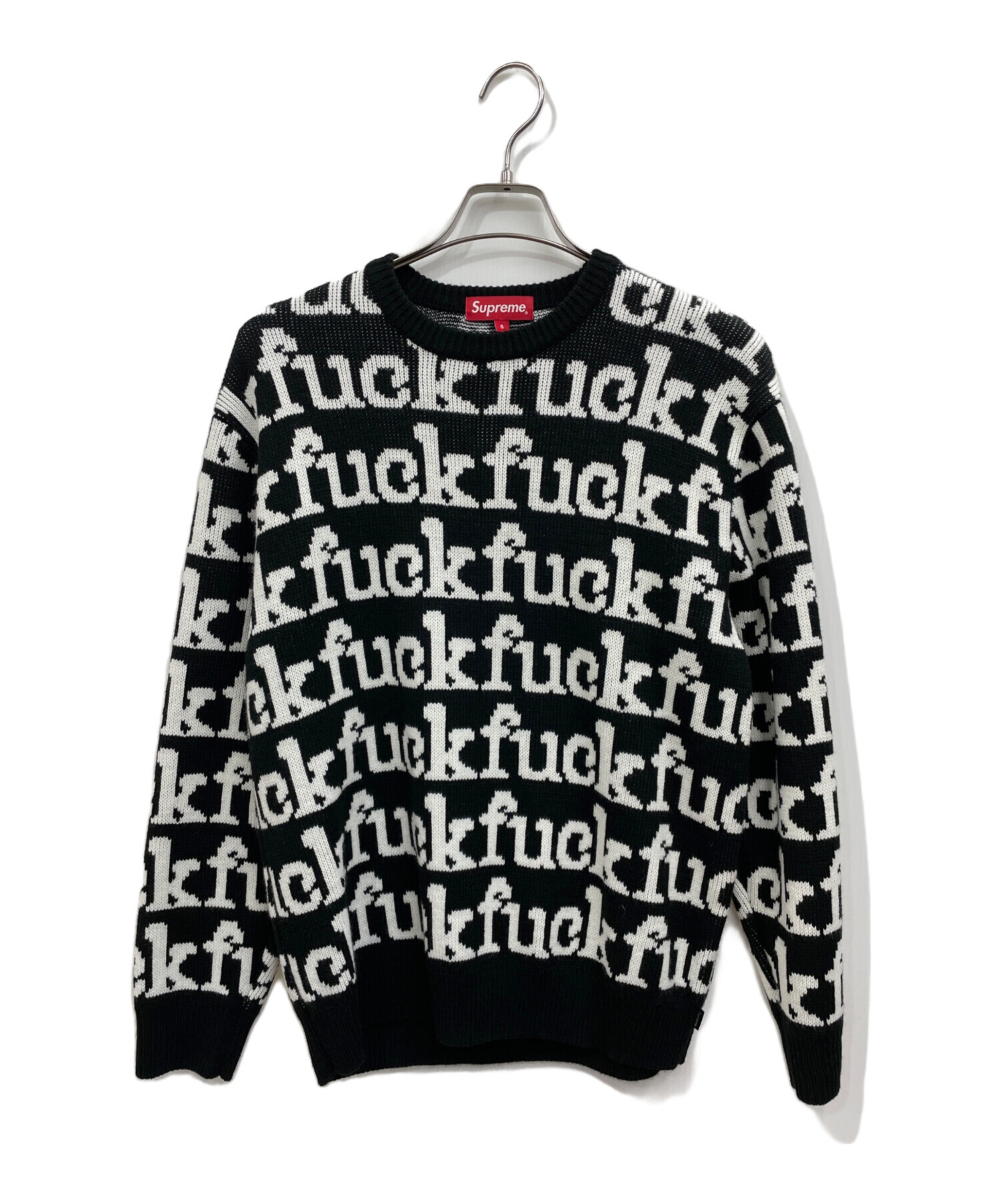 Supreme ブラック クルーネックセーター Supreme ブラック クルー 