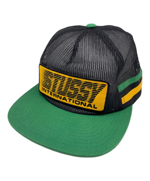 ※週末限定【STUSSY】SUPER S メッシュキャップ　グリーン 中古・古着通販】stussy (ステューシー) メッシュキャップ ブラック
