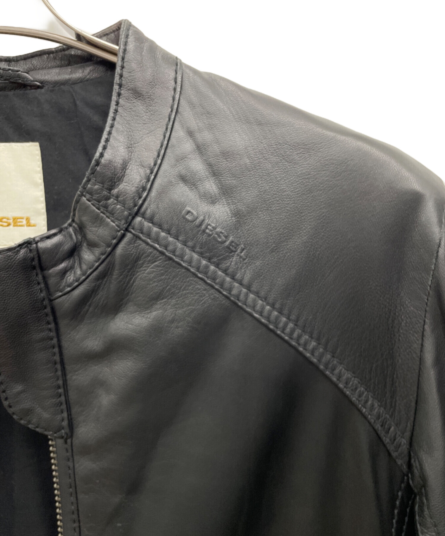 中古・古着通販】DIESEL (ディーゼル) ラムレザーシングルライダース