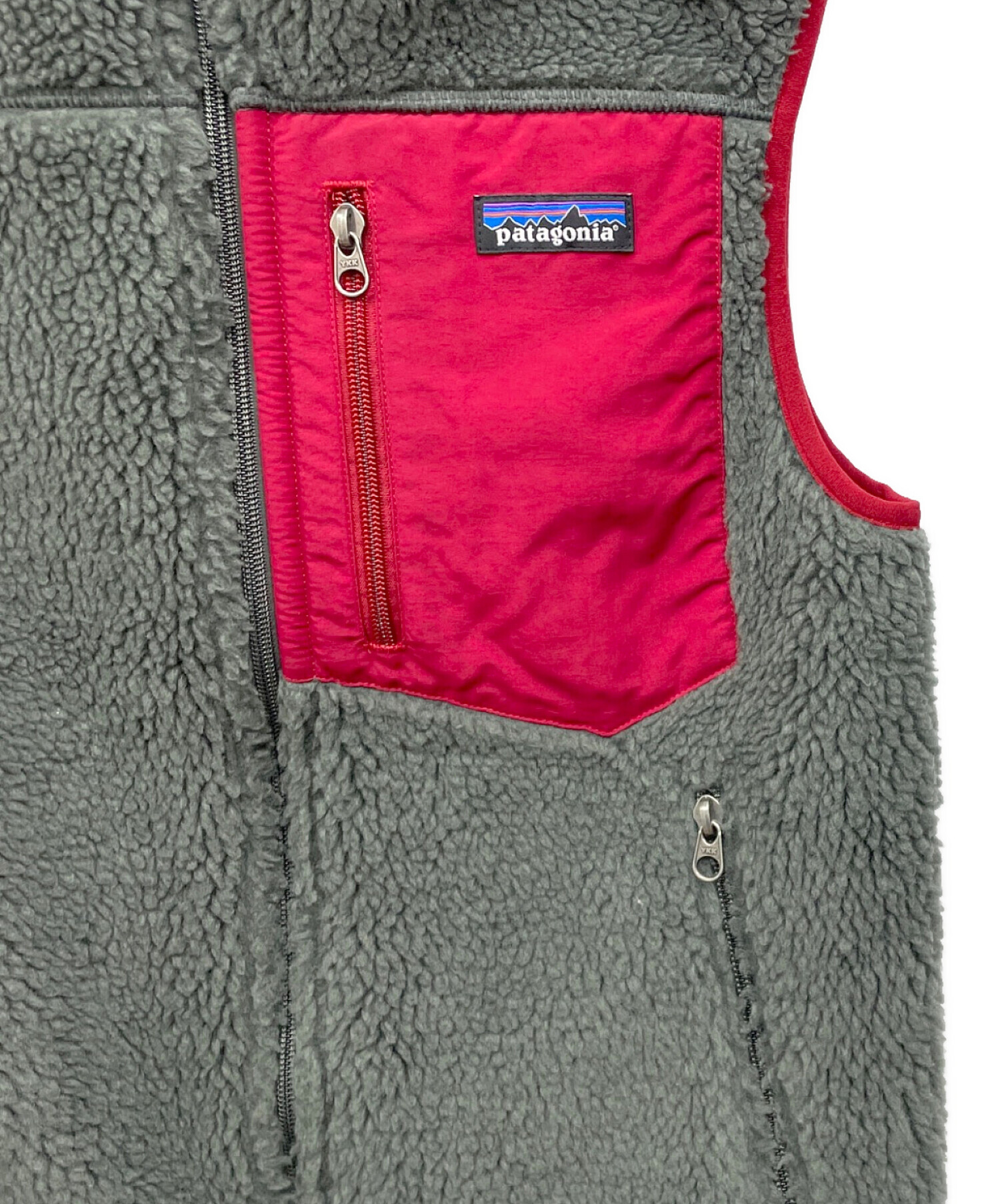 パタゴニア レトロX ベスト グレー×レッド FA16 希少カラー レア 中古・古着通販】Patagonia (パタゴニア) レトロXフリースベスト