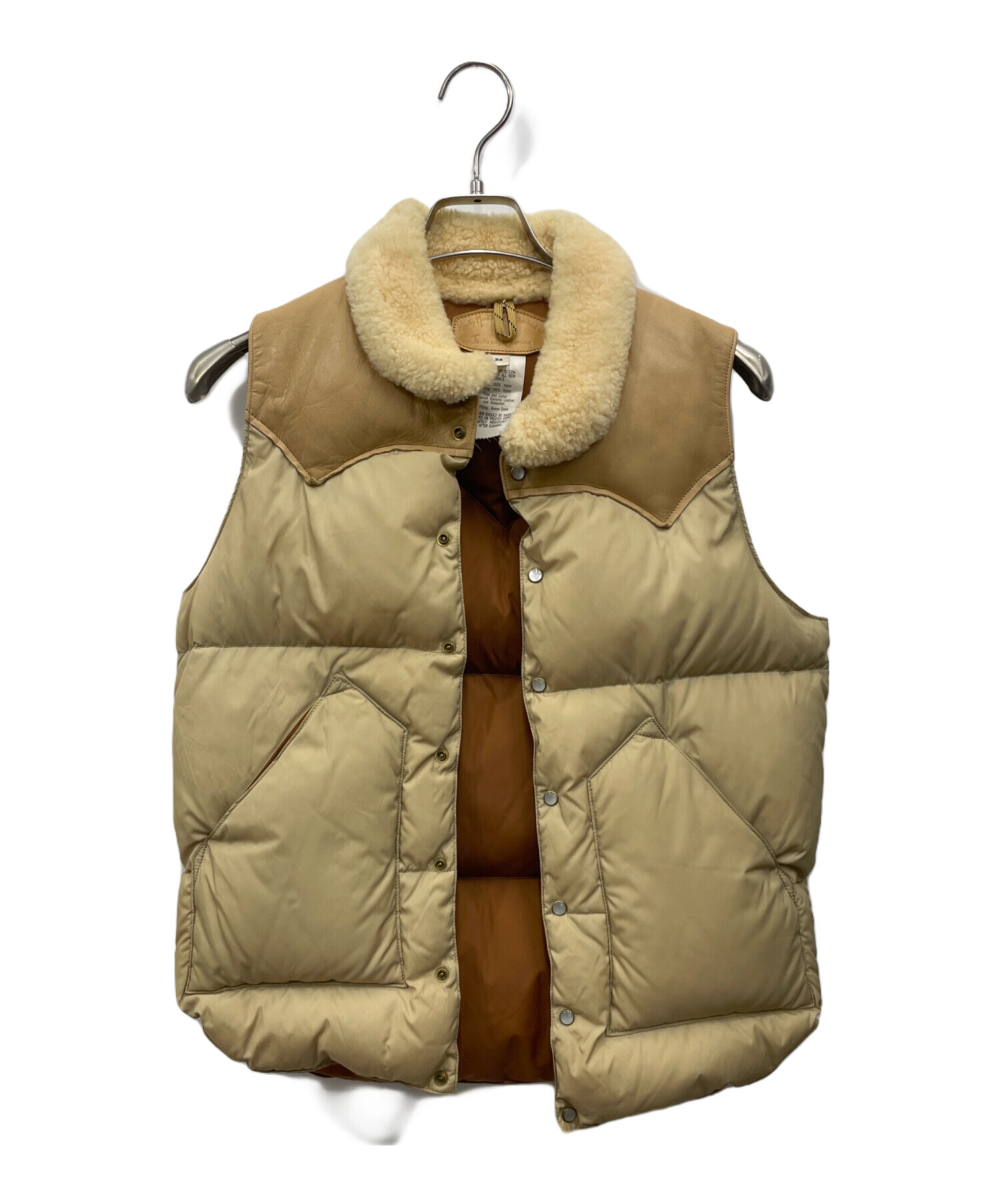 ROCKY MOUNTAIN ダウンベスト 36 ベージュ 中古・古着通販】RockyMountainFeatherBed (ロッキーマウンテン