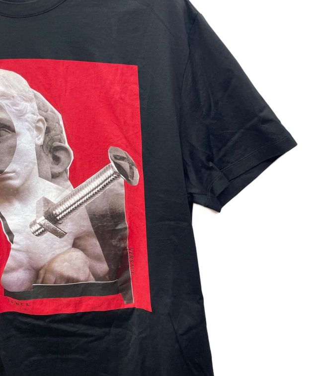 ヴェルサーチ　Versace 赤　Tシャツ　未使用【85458003】 中古・古着通販】VERSACE (ヴェルサーチ) Tシャツ ブラック サイズ:L