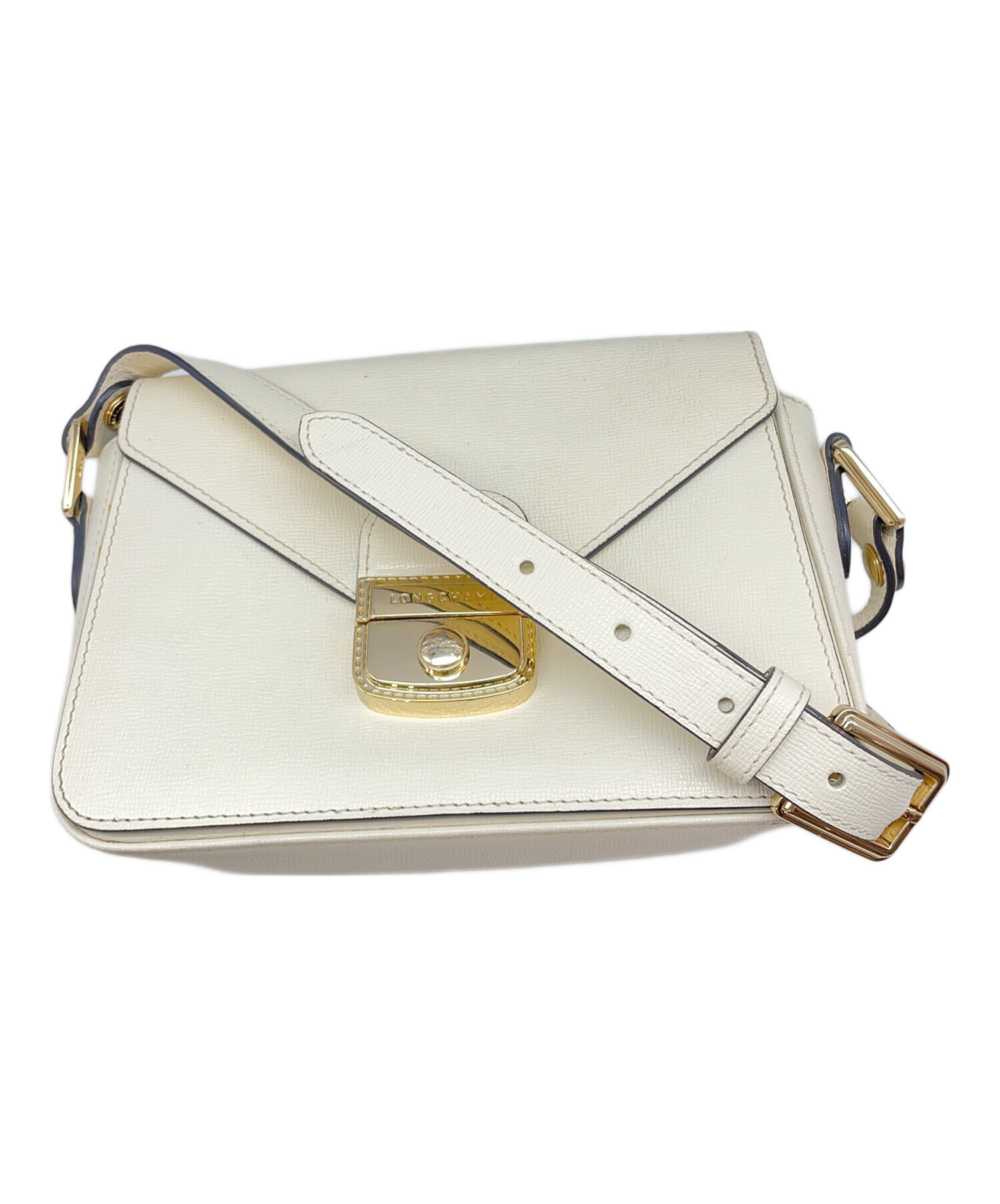 中古・古着通販】LONGCHAMP (ロンシャン) ショルダーバッグ ベージュ  