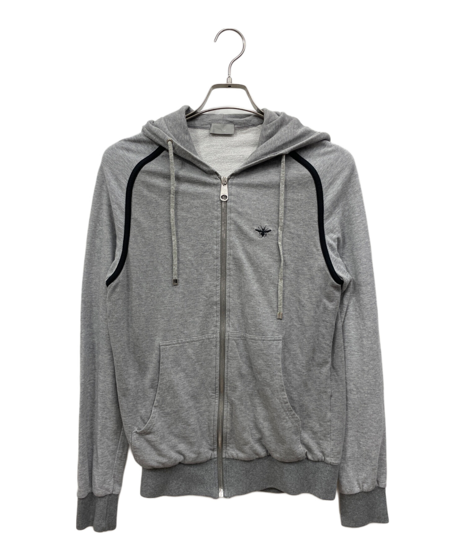 DiorHOMMEディオールオムグレー パーカー メッセージプリント XS Dior Homme（ディオールオム）パーカー グレー サイズ:S メンズ