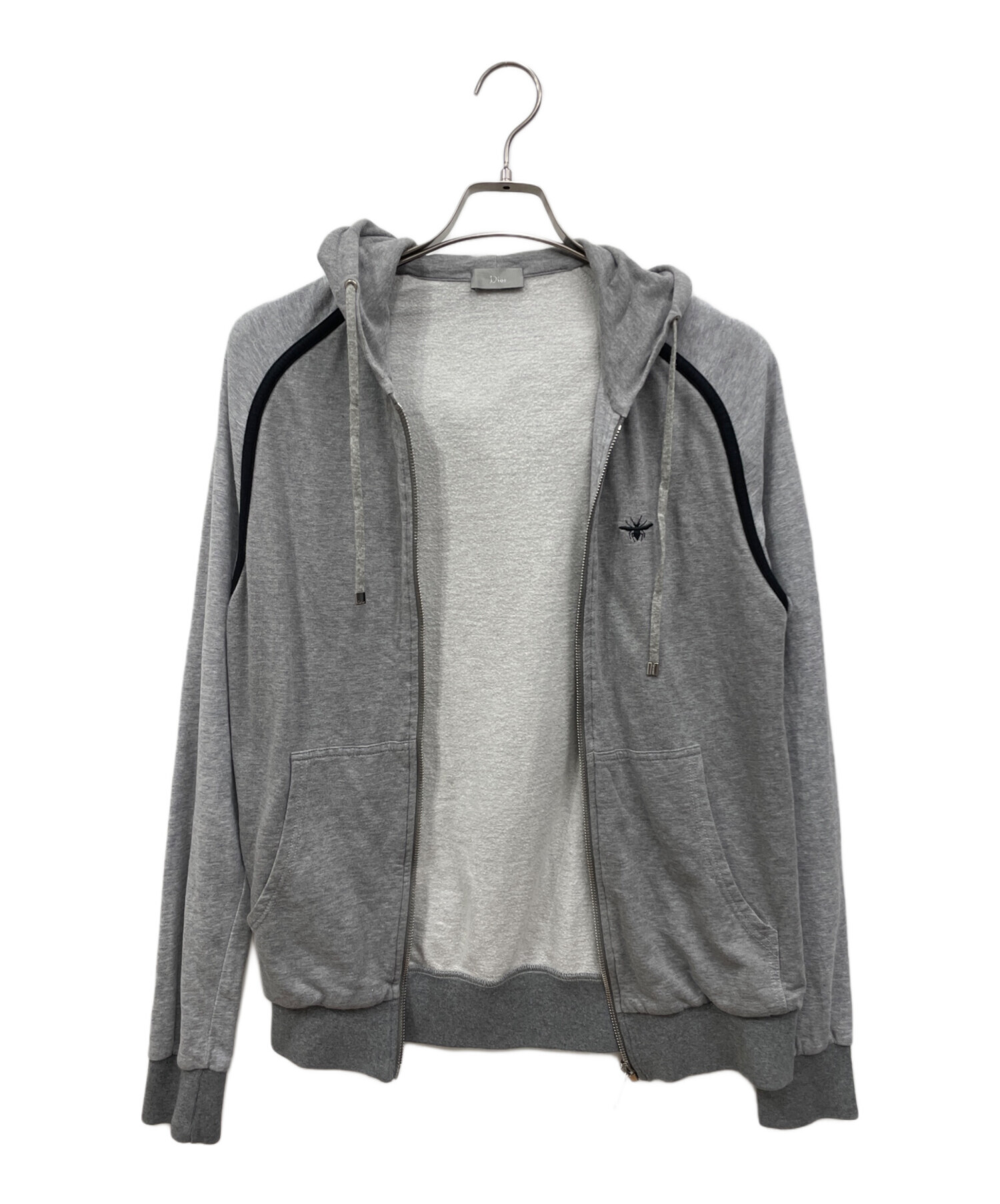 中古・古着通販】DIOR HOMME (ディオール オム) ジップパーカー グレー 