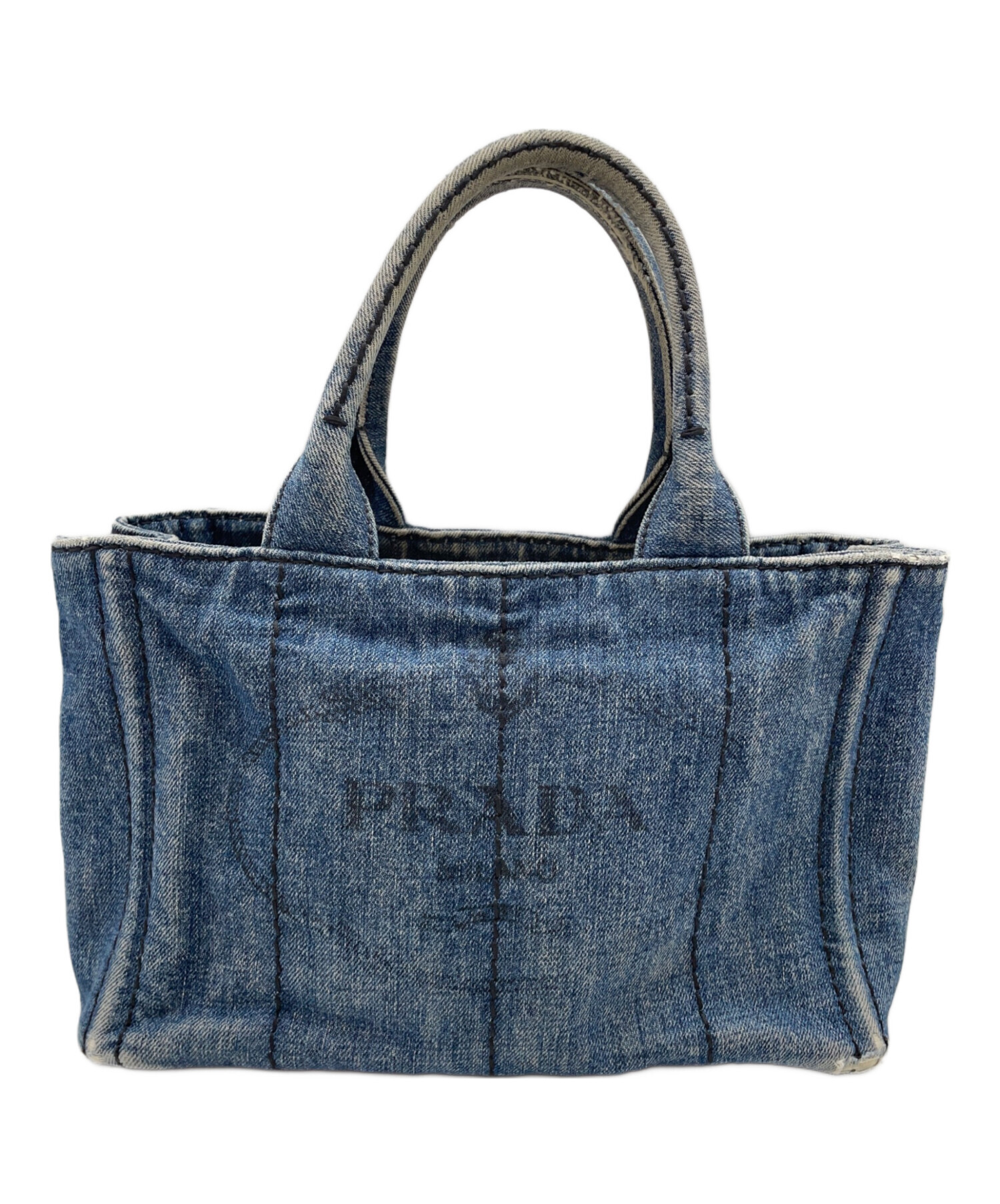 ✨極美品✨PRADA デニム 2way トートバッグ カジュアル 中古・古着通販】PRADA (プラダ) 2wayトートバッグ インディゴ