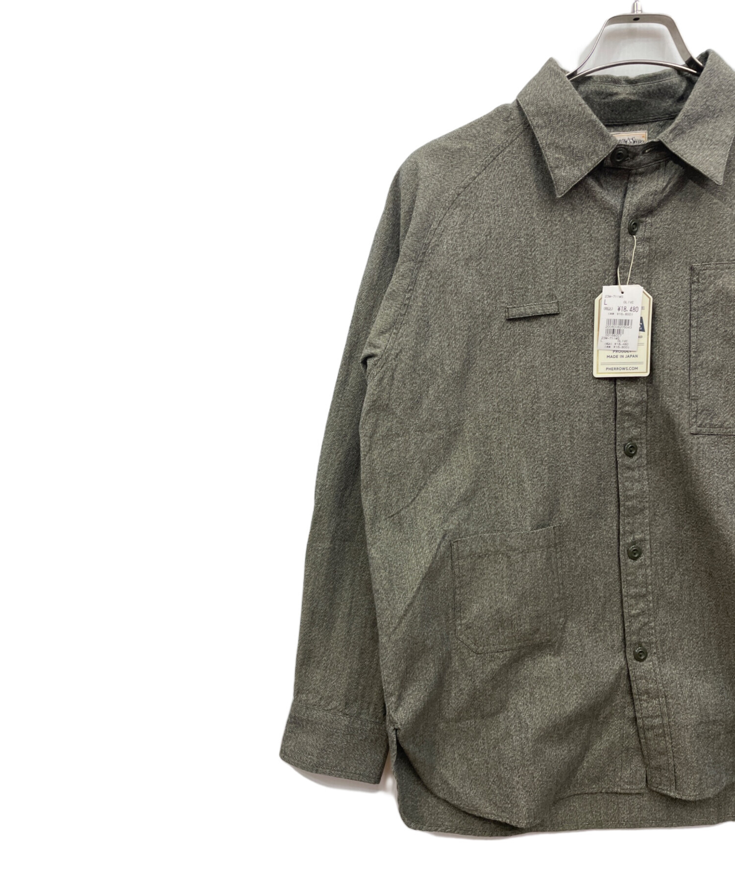 中古・古着通販】Pherrow's (フェローズ) ワークシャツ グレー サイズ