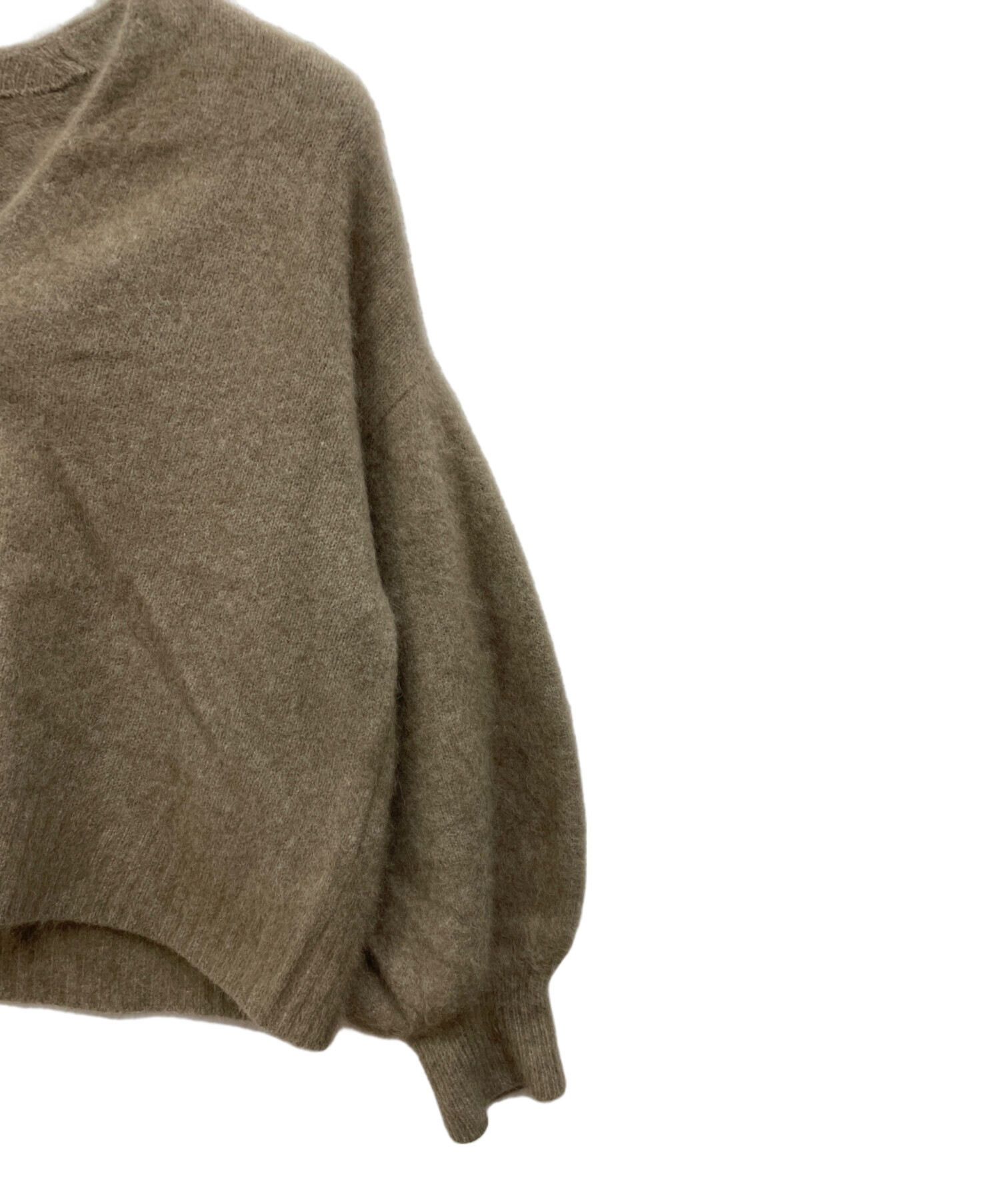 美品 IENA LA BOUCLE ファーニットカーディガン ラクーン ブラック IENA LA BOUCLE ファーニットカーディガン（カーディガン/ボレロ