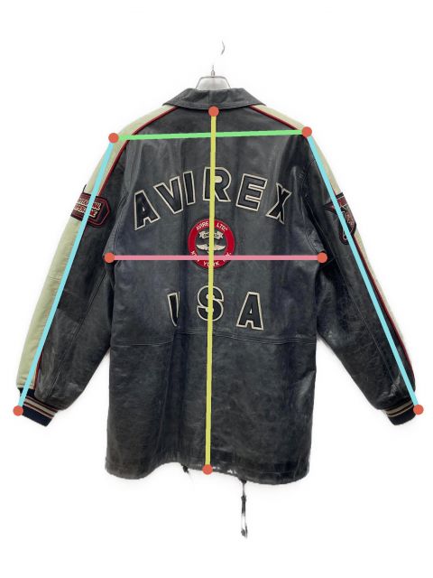 中古・古着通販】AVIREX (アヴィレックス) レザージャケット ブラック