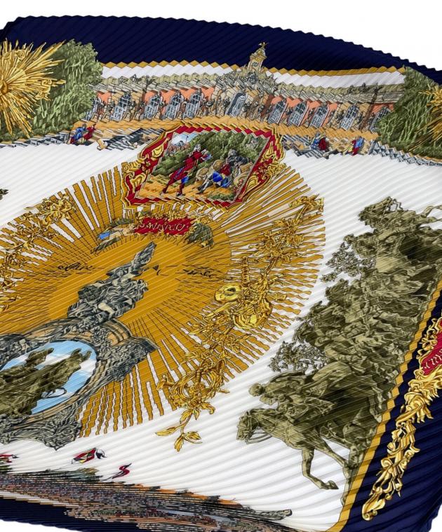 中古・古着通販】HERMES (エルメス) プリーツスカーフ ネイビー