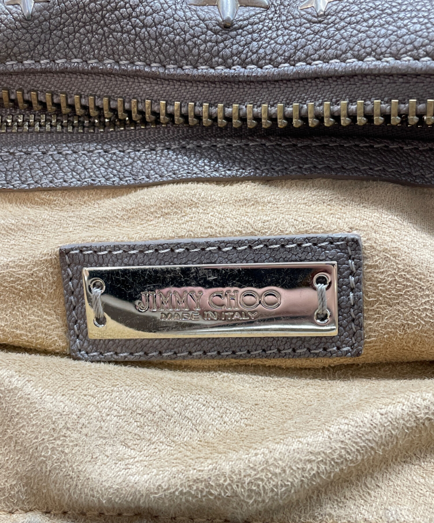 中古・古着通販】JIMMY CHOO (ジミーチュウ) スタッズショルダーバッグ