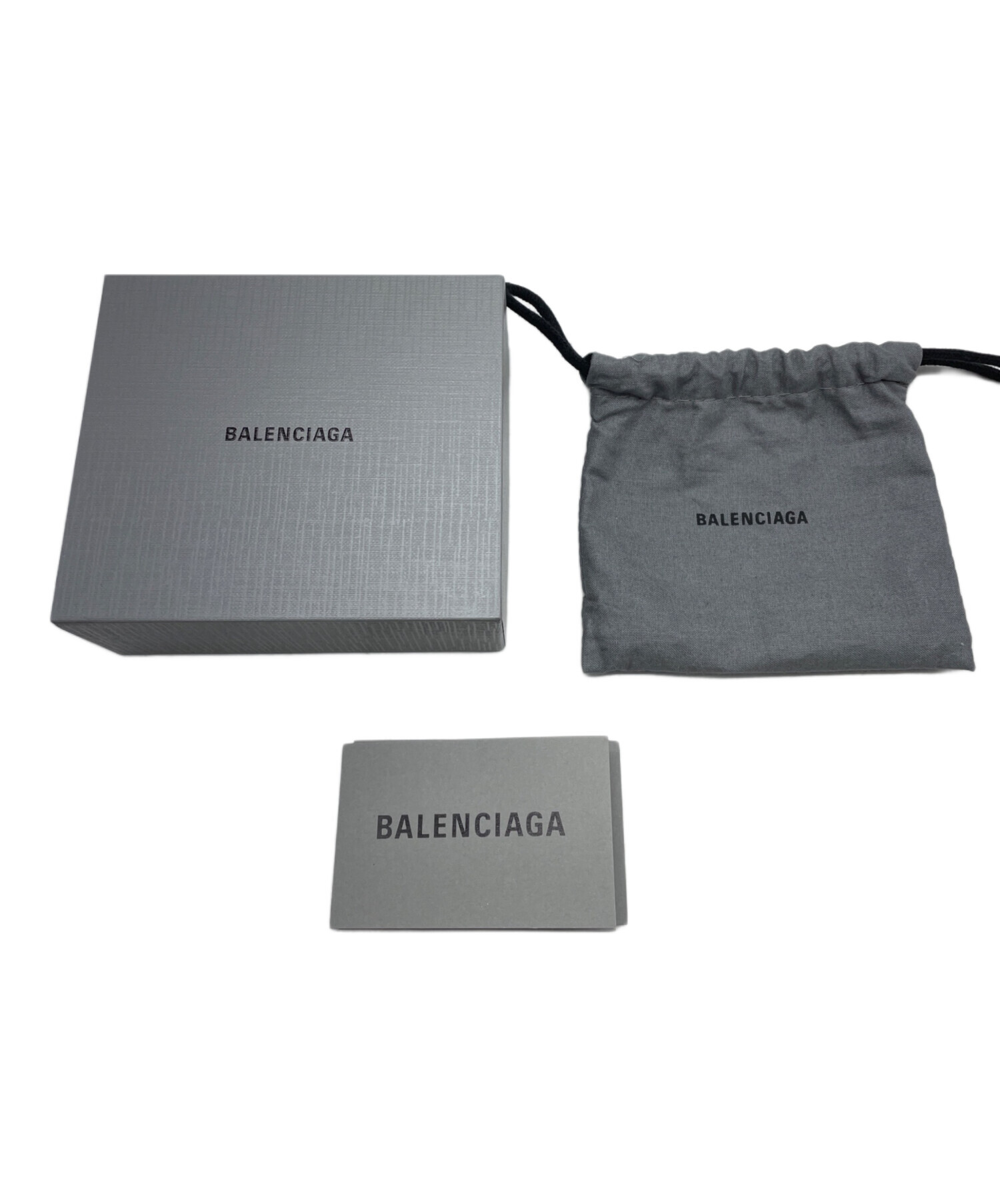 中古・古着通販】BALENCIAGA (バレンシアガ) 3つ折り財布 グレー