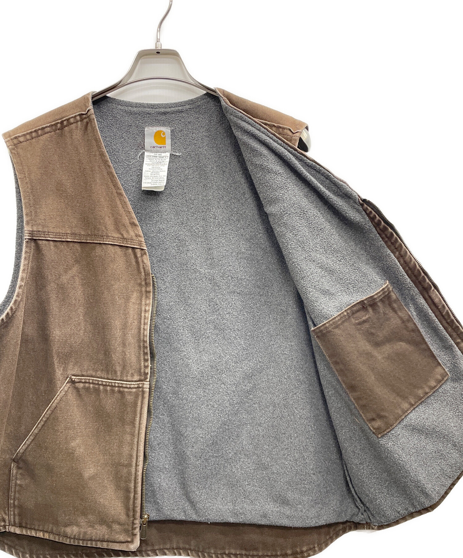 中古・古着通販】CarHartt (カーハート) ダックベスト ブラウン サイズ