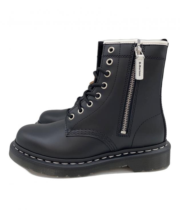 Dr. Martens UK4 ブラック フロントジップ ワークブーツ 中古・古着通販】Dr.Martens (ドクターマーチン) サイドジップブーツ