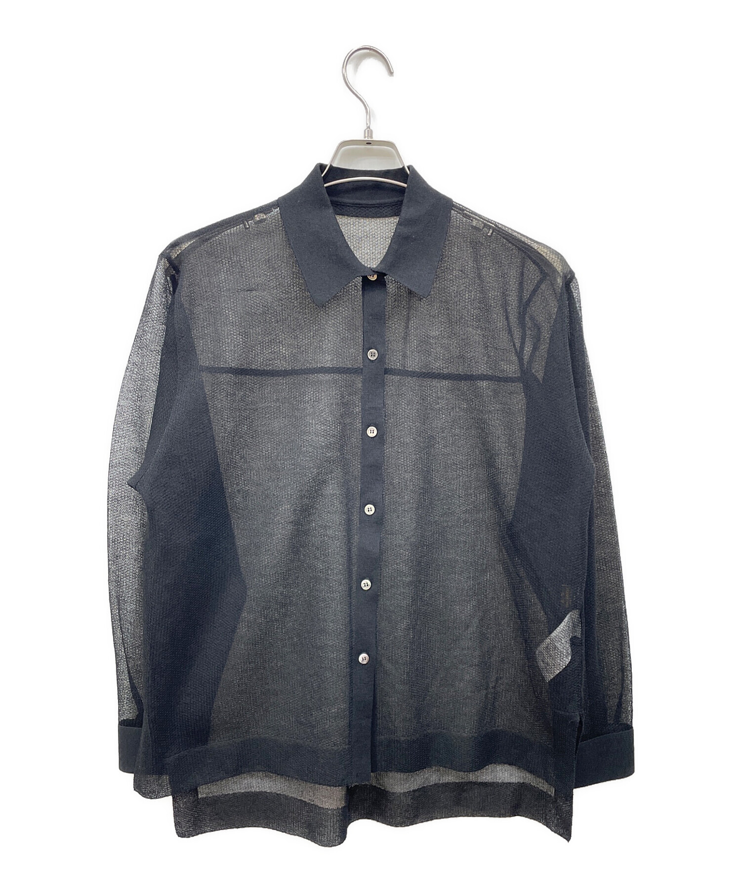 バトナー ニットポロ BATONER SOLID WOOL RIB POLO