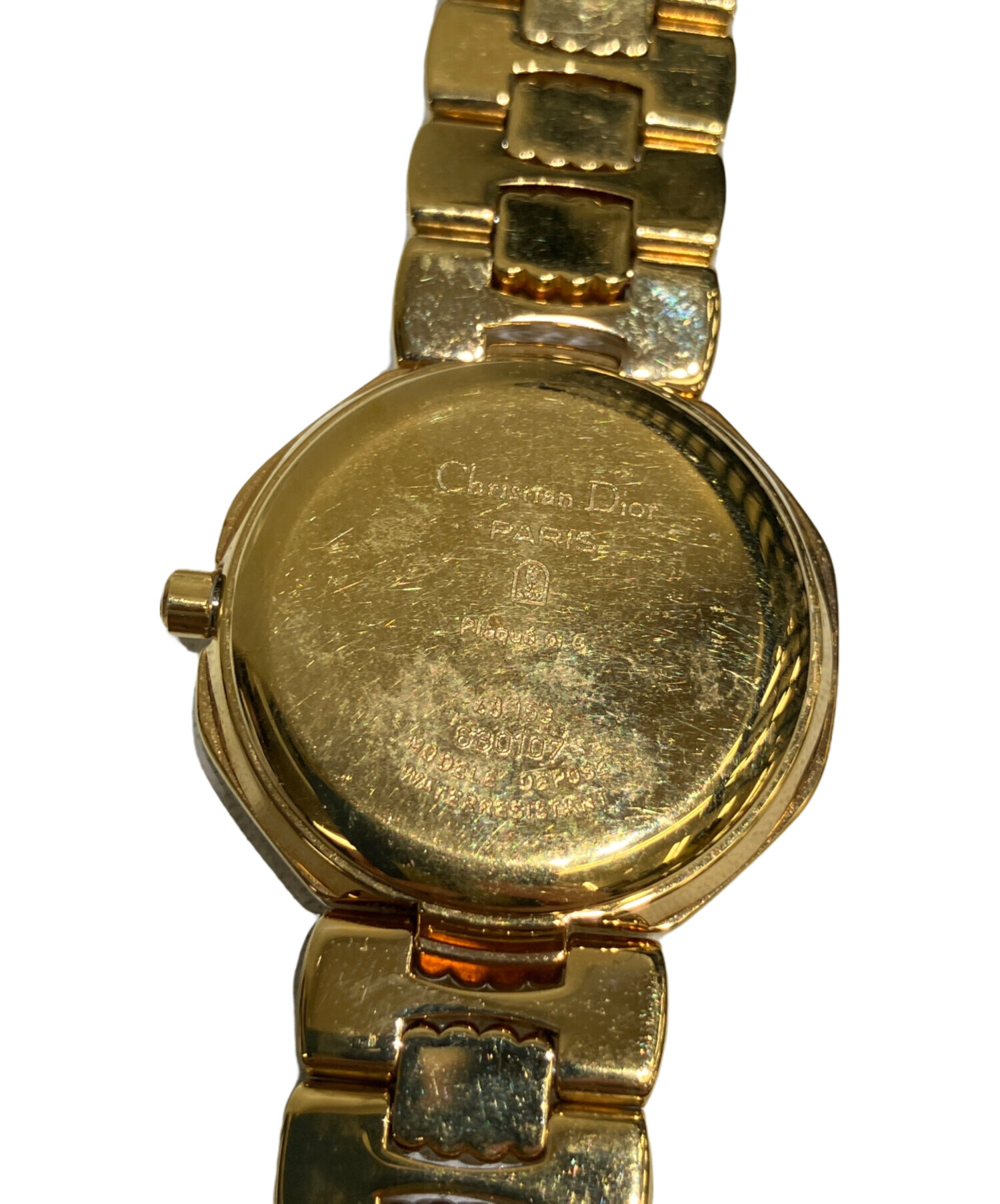 稼働品 Christian Dior ディオール 腕時計 デイト ゴールド文字盤 中古・古着通販】Christian Dior (クリスチャン ディオール) 腕時計