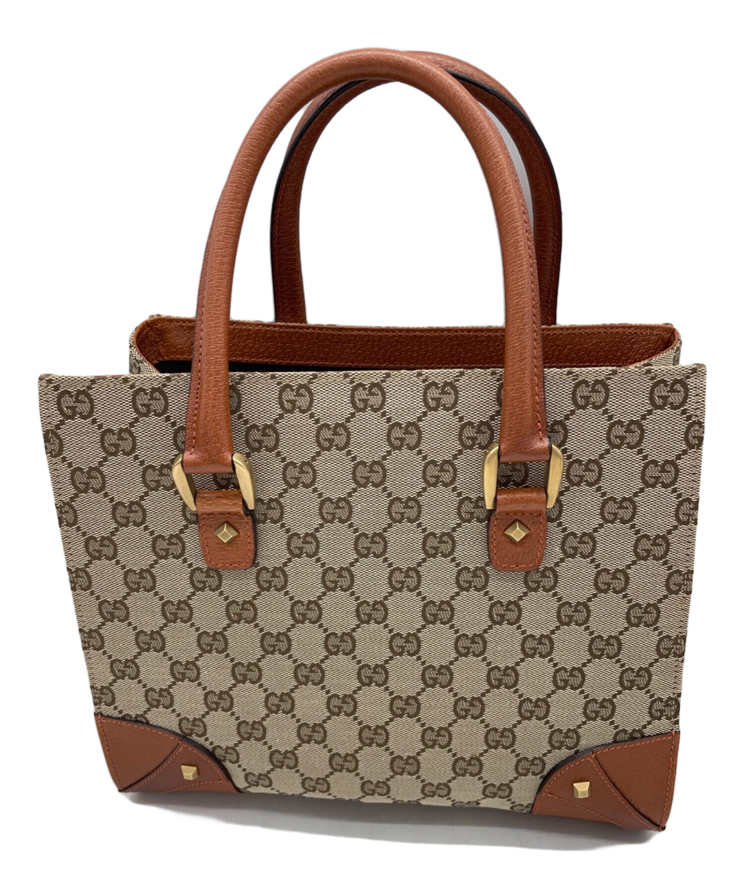 中古・古着通販】GUCCI (グッチ) トートバッグ ベージュ×ブラウン