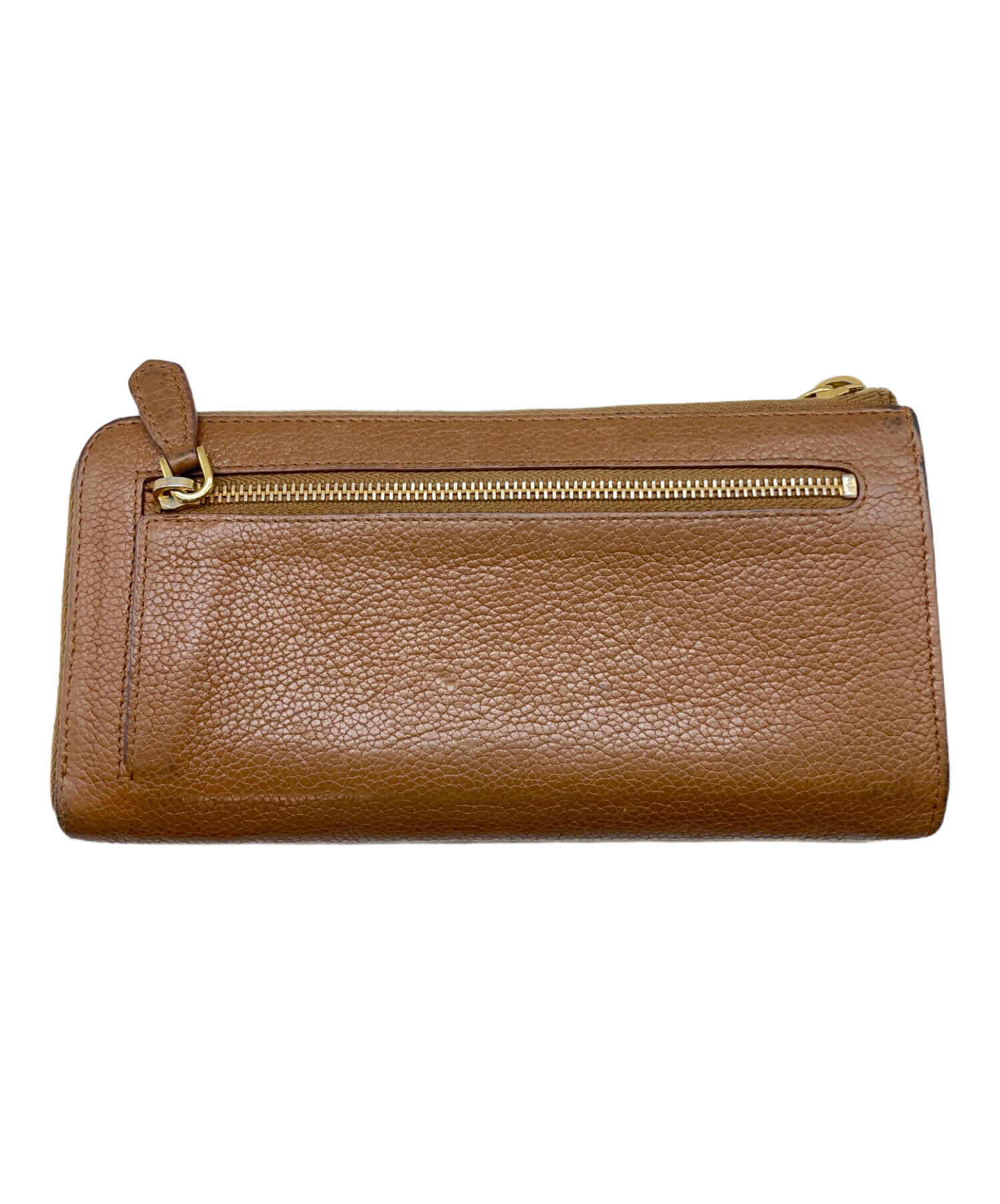 中古・古着通販】PRADA (プラダ) L字ファスナー財布 ブラウン