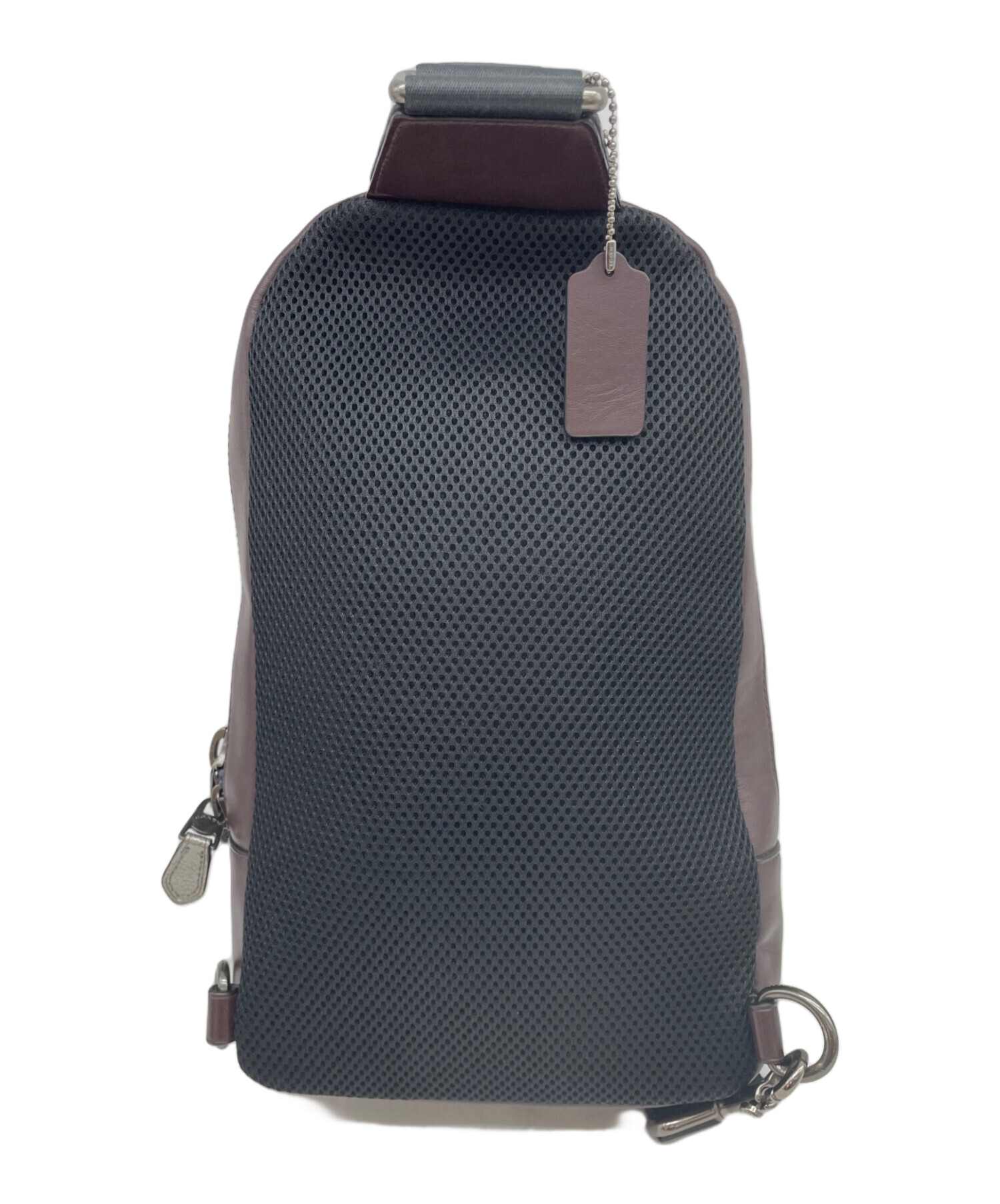 中古・古着通販】COACH (コーチ) ボディーバッグ ブラウン×ネイビー 